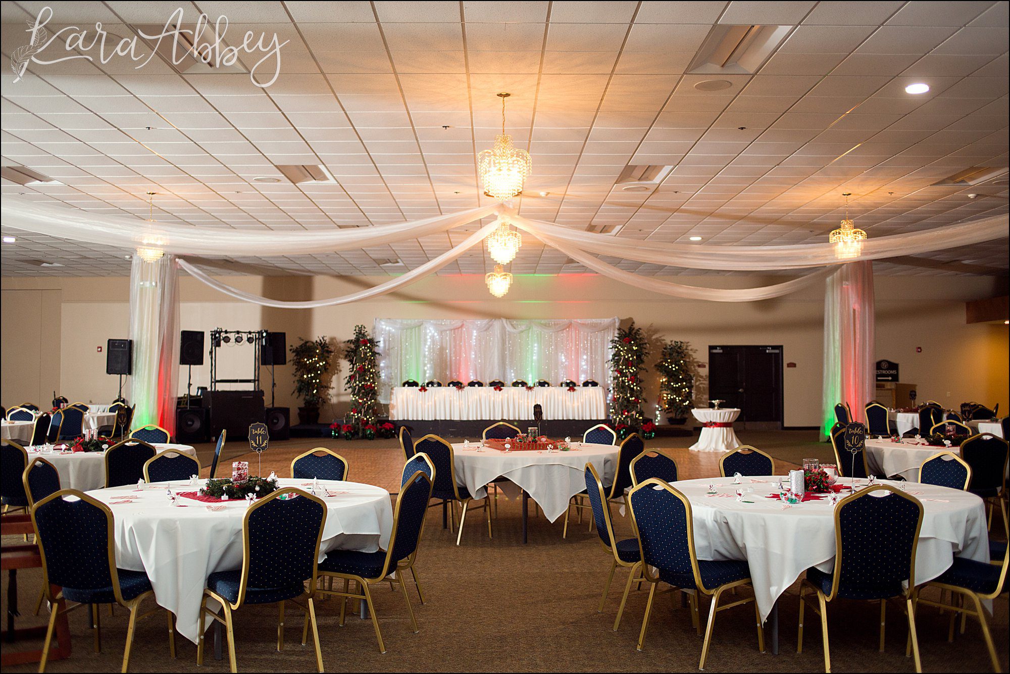 Christmas in July Wedding Themed Reception at Chautauqua Inn in Mayville, NY