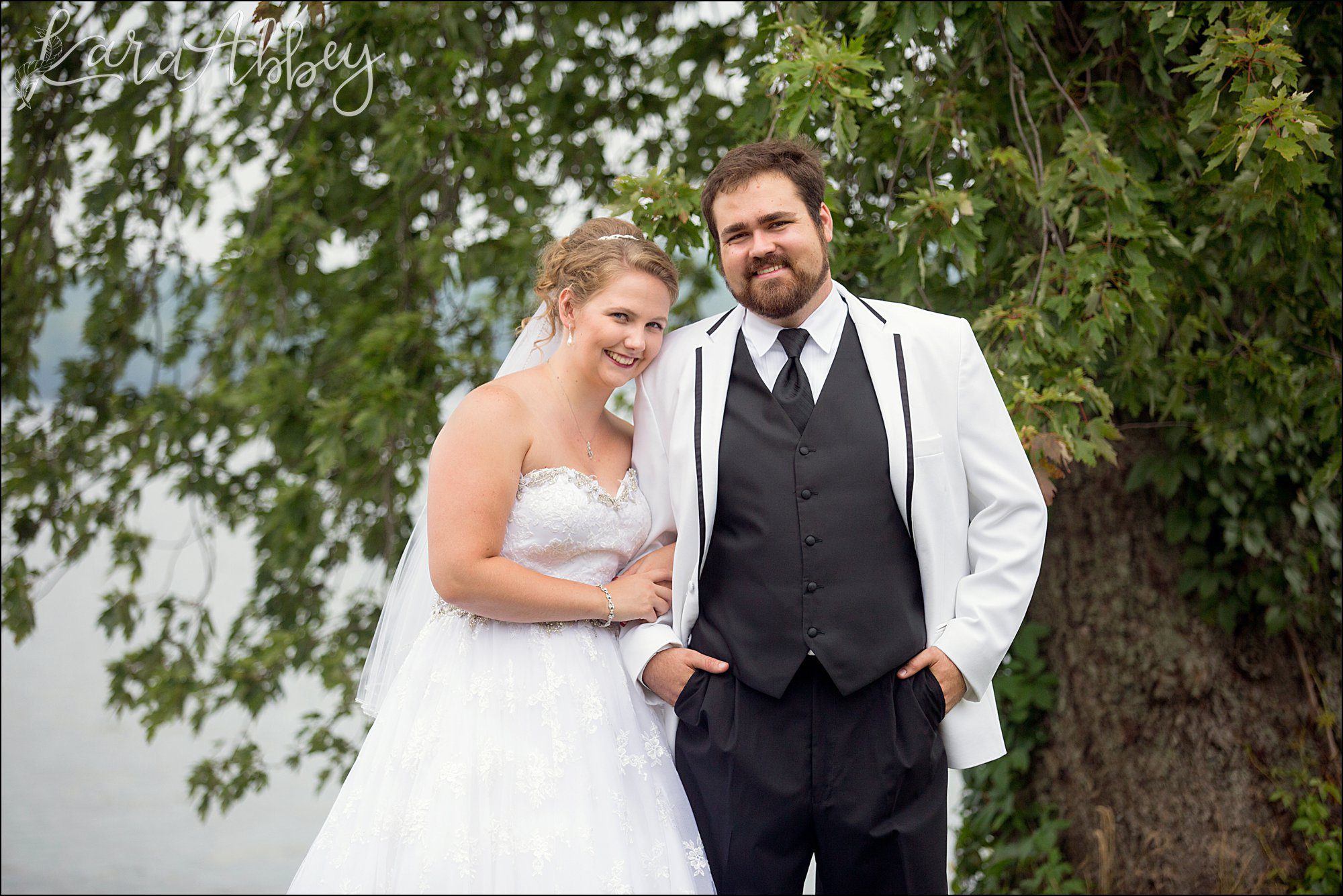 Bride & Groom Portrait on Chautauqua Lake in Mayville, NY