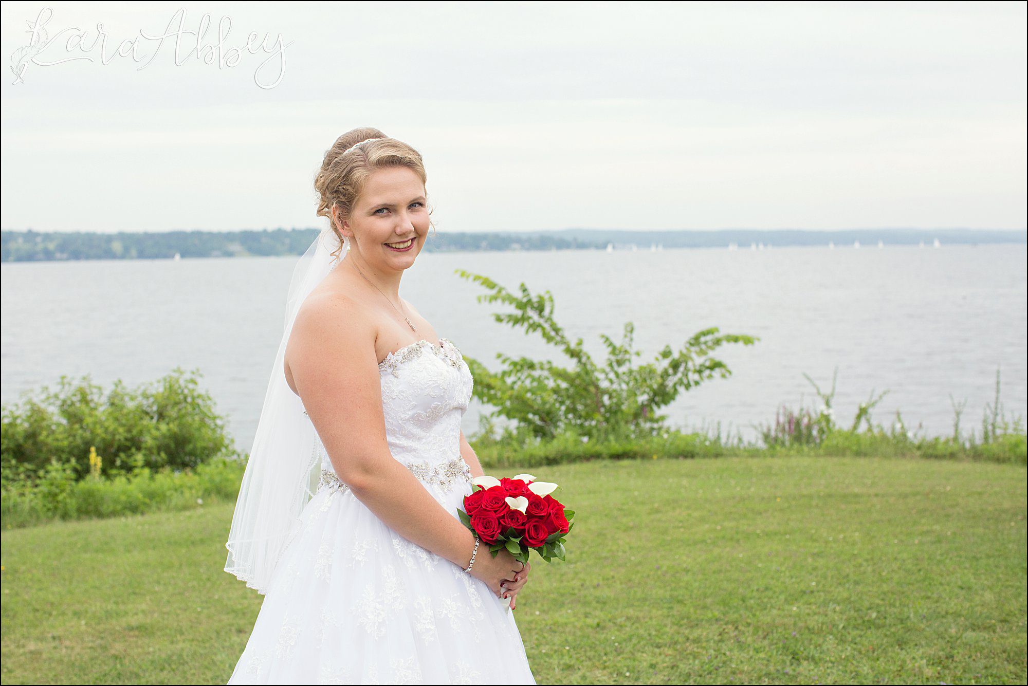 Bridal Portrait on Chautauqua Lake in Mayville, NY