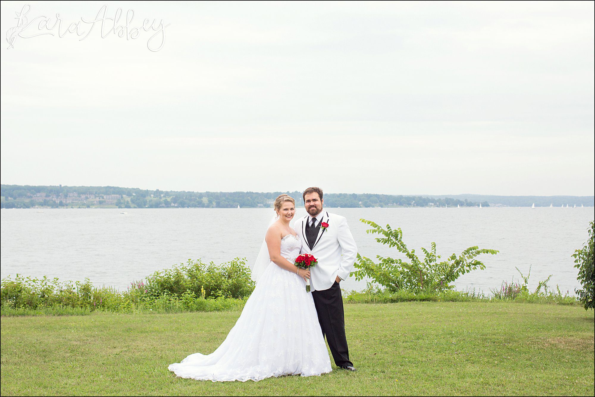 Bridal Portrait on Chautauqua Lake in Mayville, NY