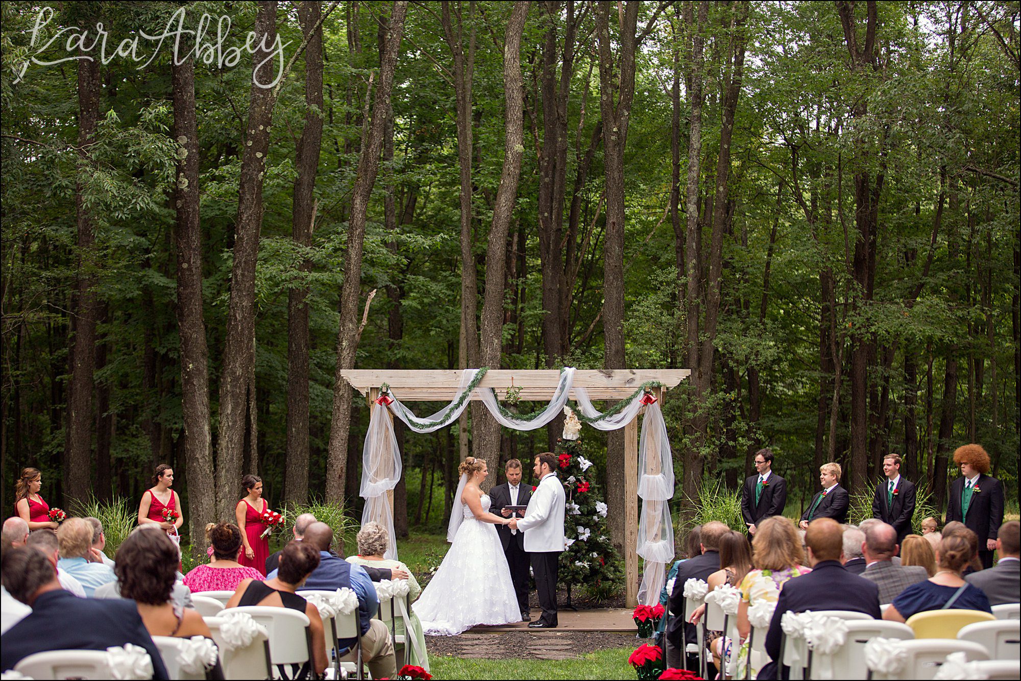 Christmas in July Wedding Themed Ceremony at Chautauqua Inn in Mayville, NY