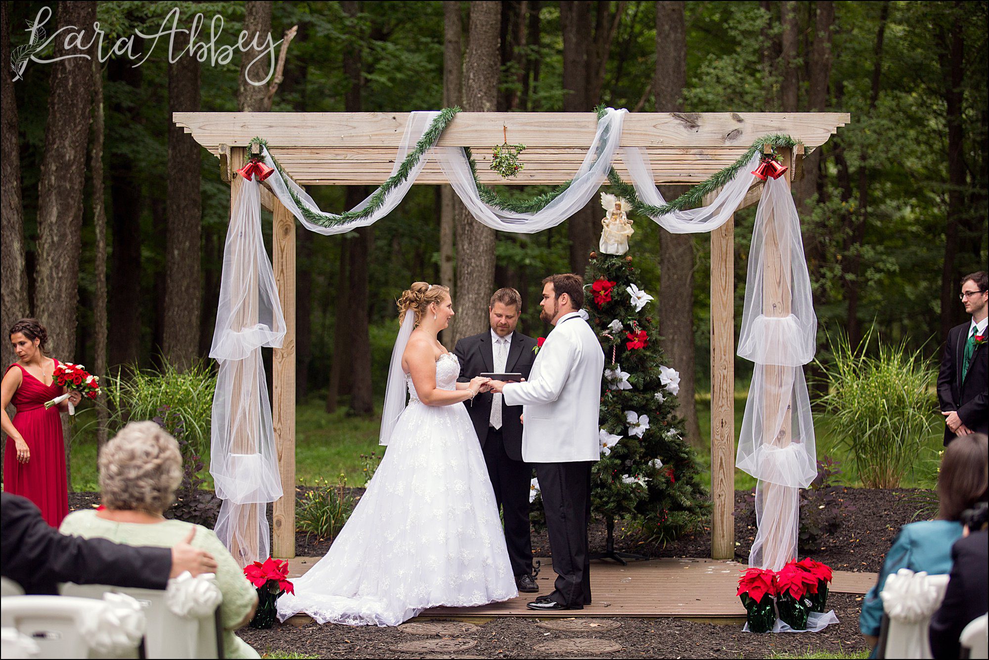 Christmas in July Wedding Themed Ceremony at Chautauqua Inn in Mayville, NY