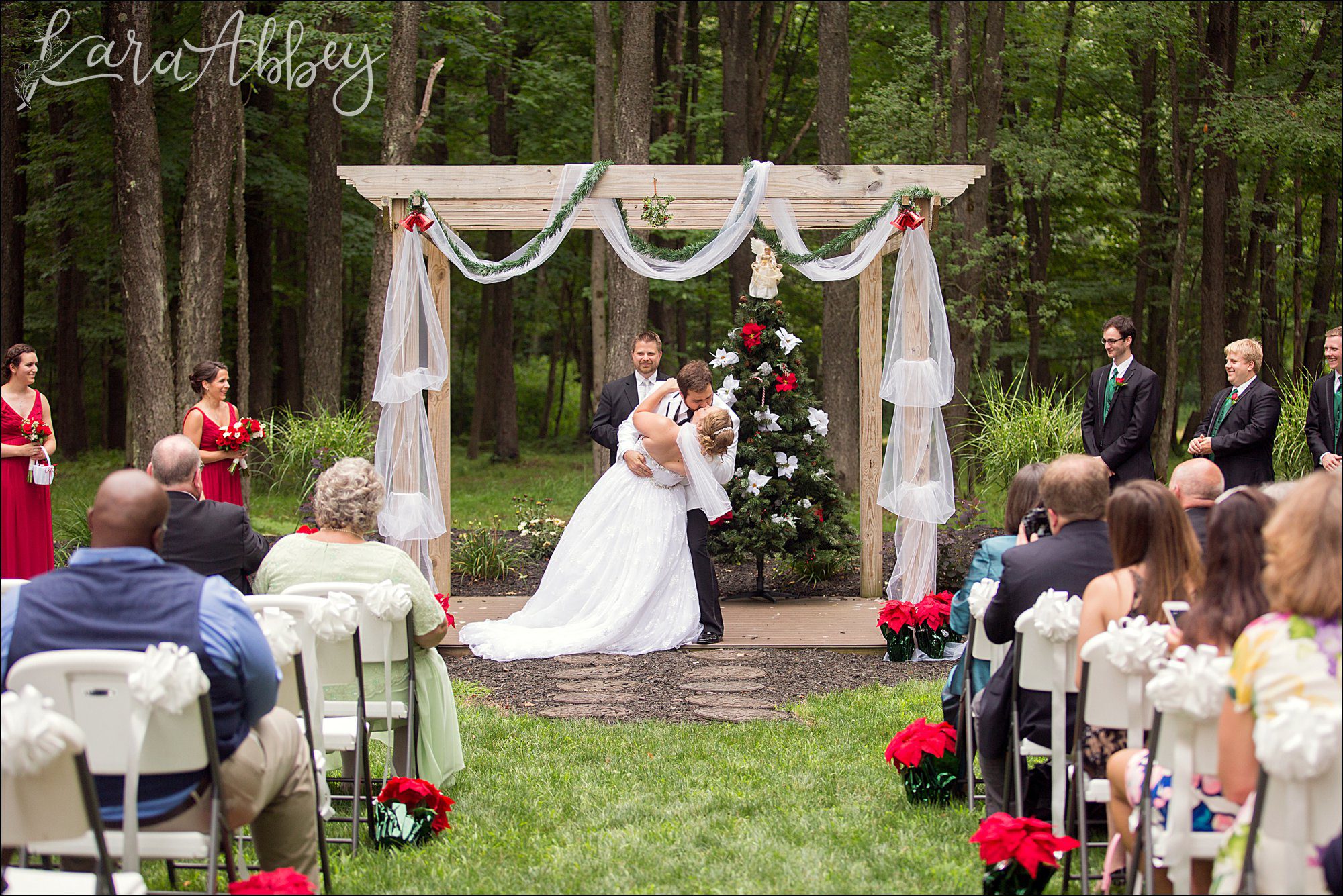 Christmas in July Wedding Themed Ceremony at Chautauqua Inn in Mayville, NY