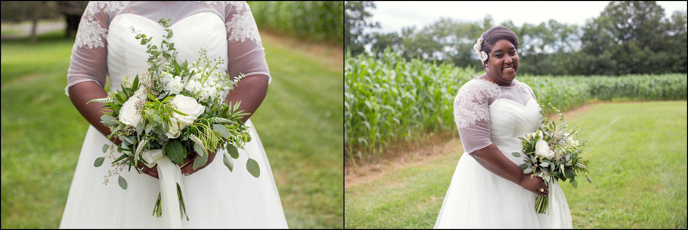 Summer Backyard Navy Wedding - Bridal Portrait