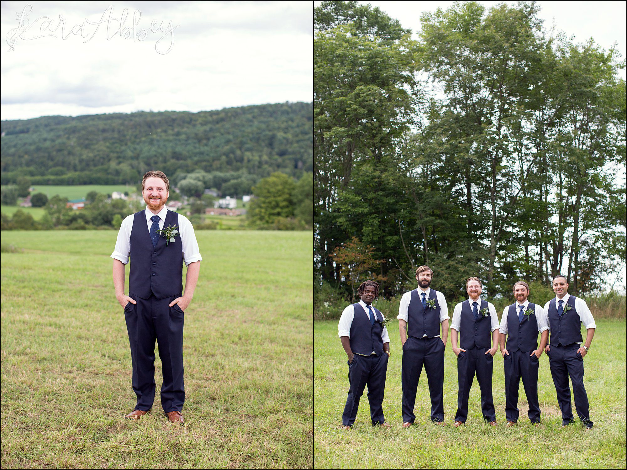 Summer Backyard Navy Wedding - Groom Portrait