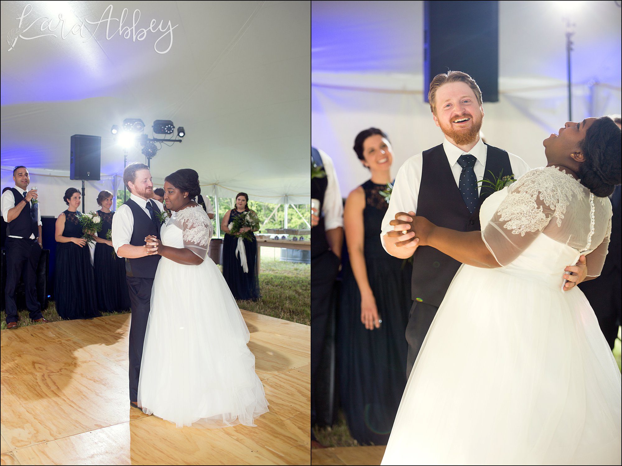 Summer Backyard Navy Wedding - Rustic Reception