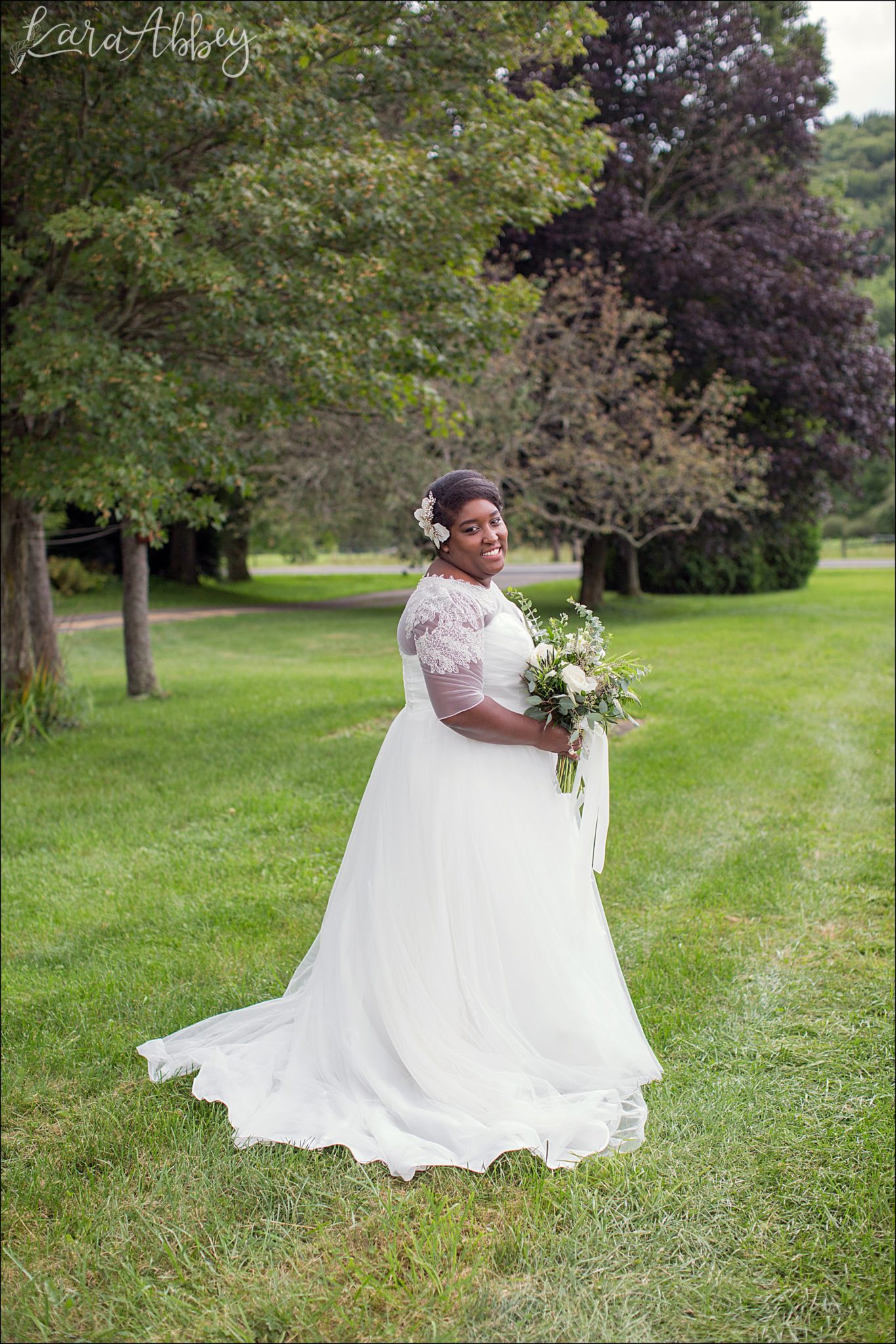 Summer Backyard Navy Wedding - Bridal Portrait