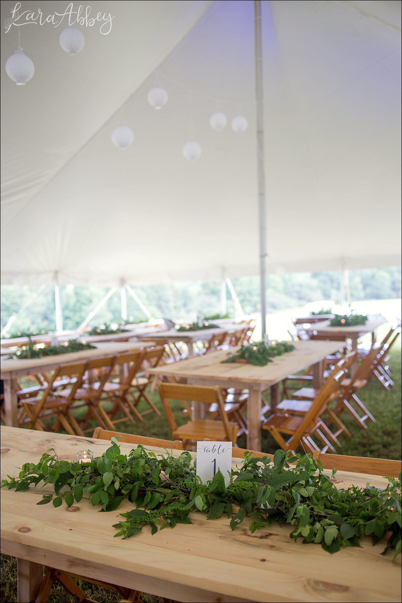 Summer Backyard Navy Wedding - Rustic Reception Decor