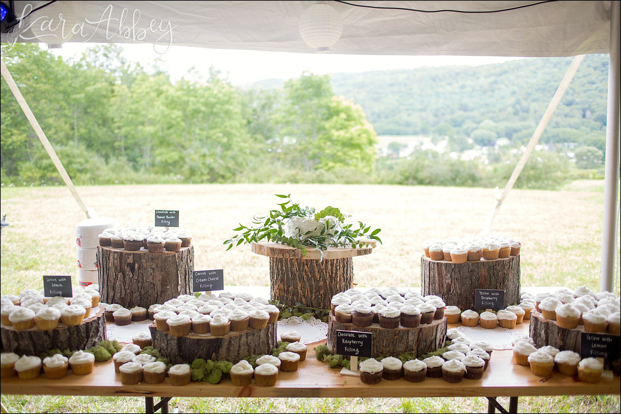 Summer Backyard Navy Wedding - Rustic Reception Decor