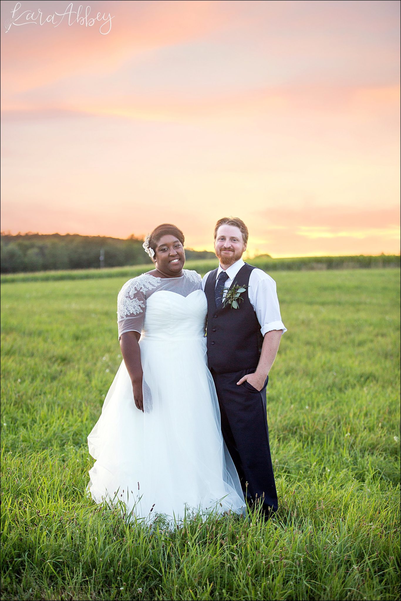 Summer Backyard Navy Wedding - Sunset Portraits