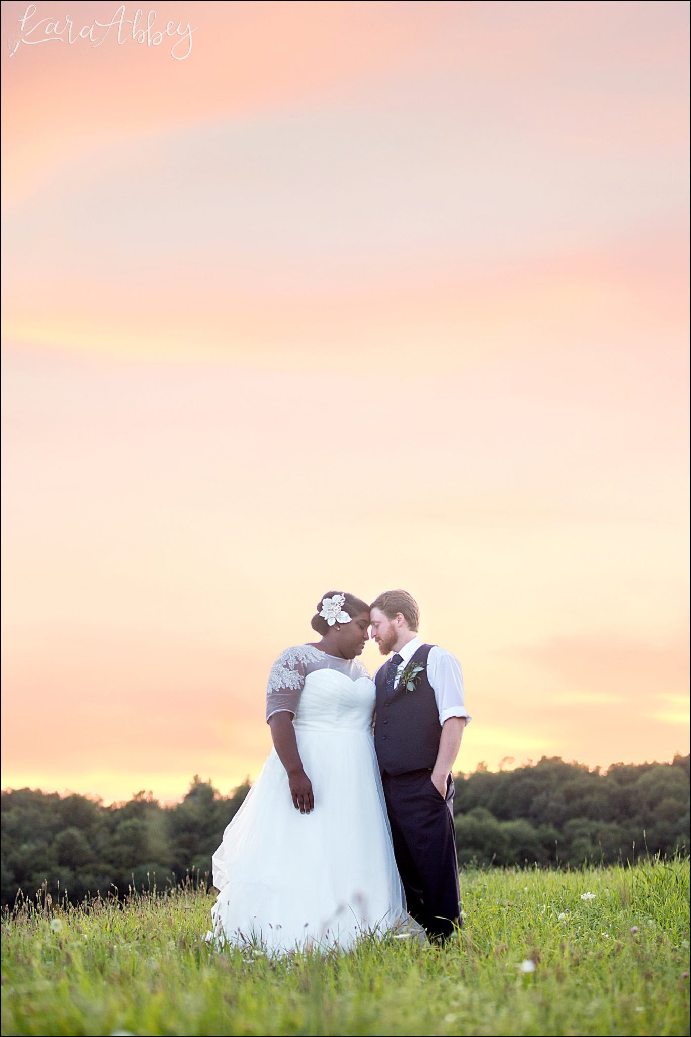 Summer Backyard Navy Wedding - Sunset Portraits