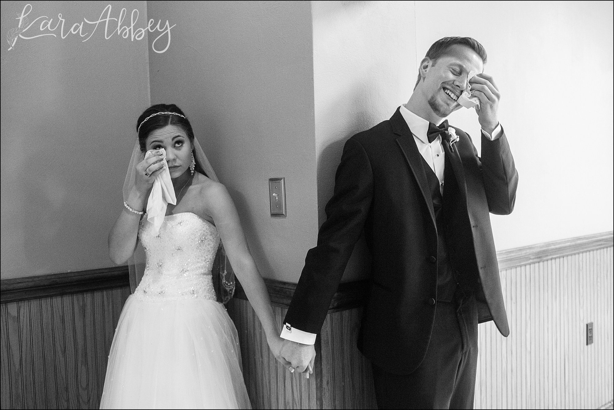 Pre Wedding Ceremony Prayer and Invisible First Look at Calvin Presbyterian Church in Irwin, PA