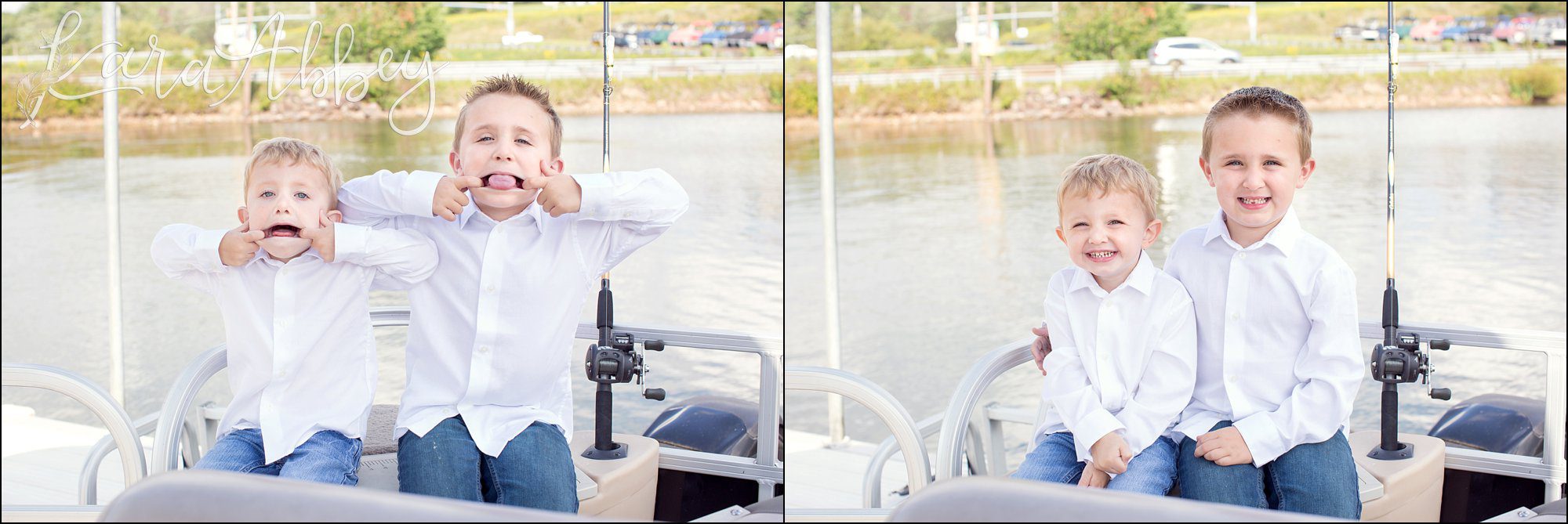 Family Portraits on the dock at Deep Creek Lake, MD