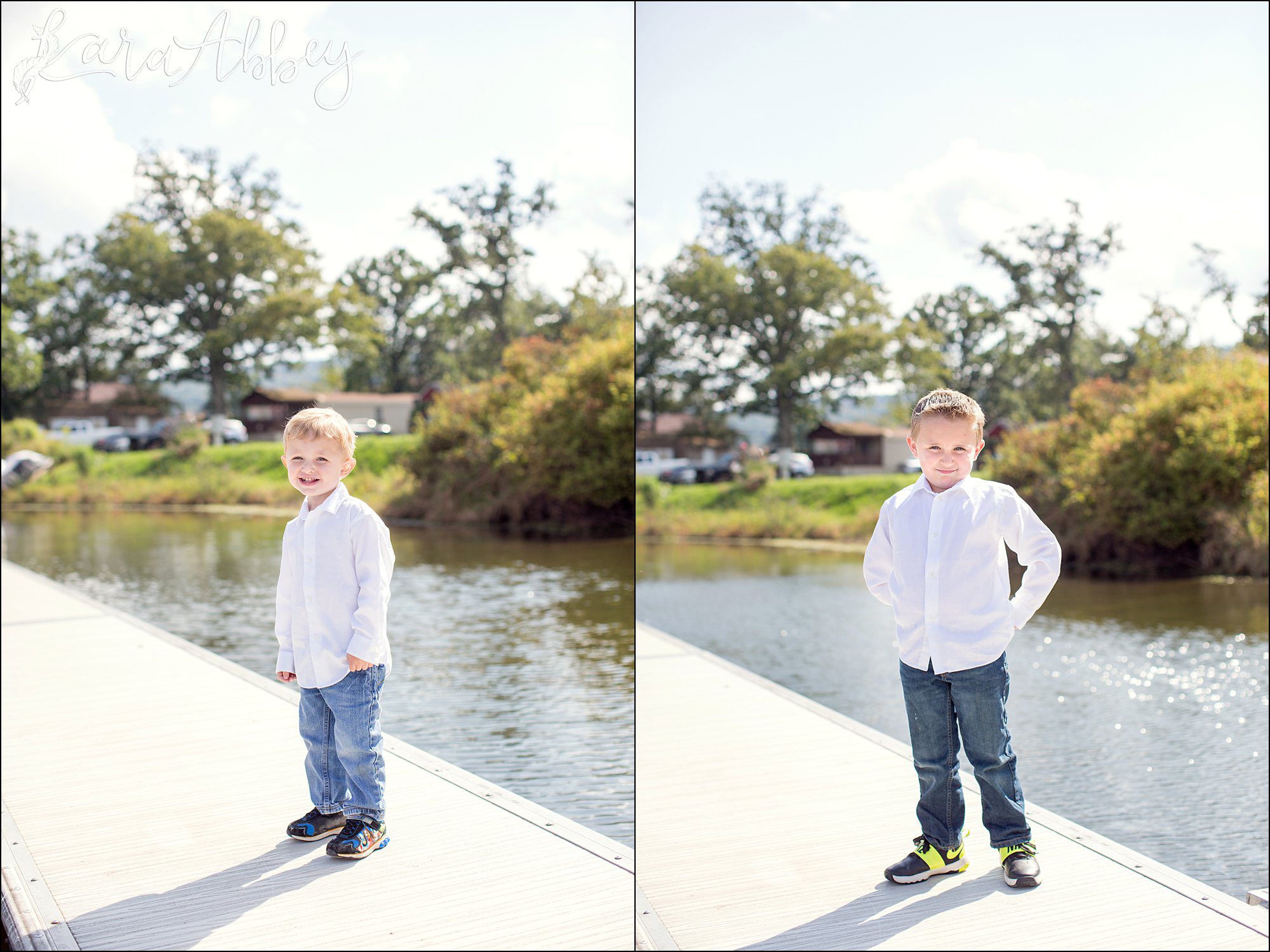 Family Portraits on the dock at Deep Creek Lake, MD