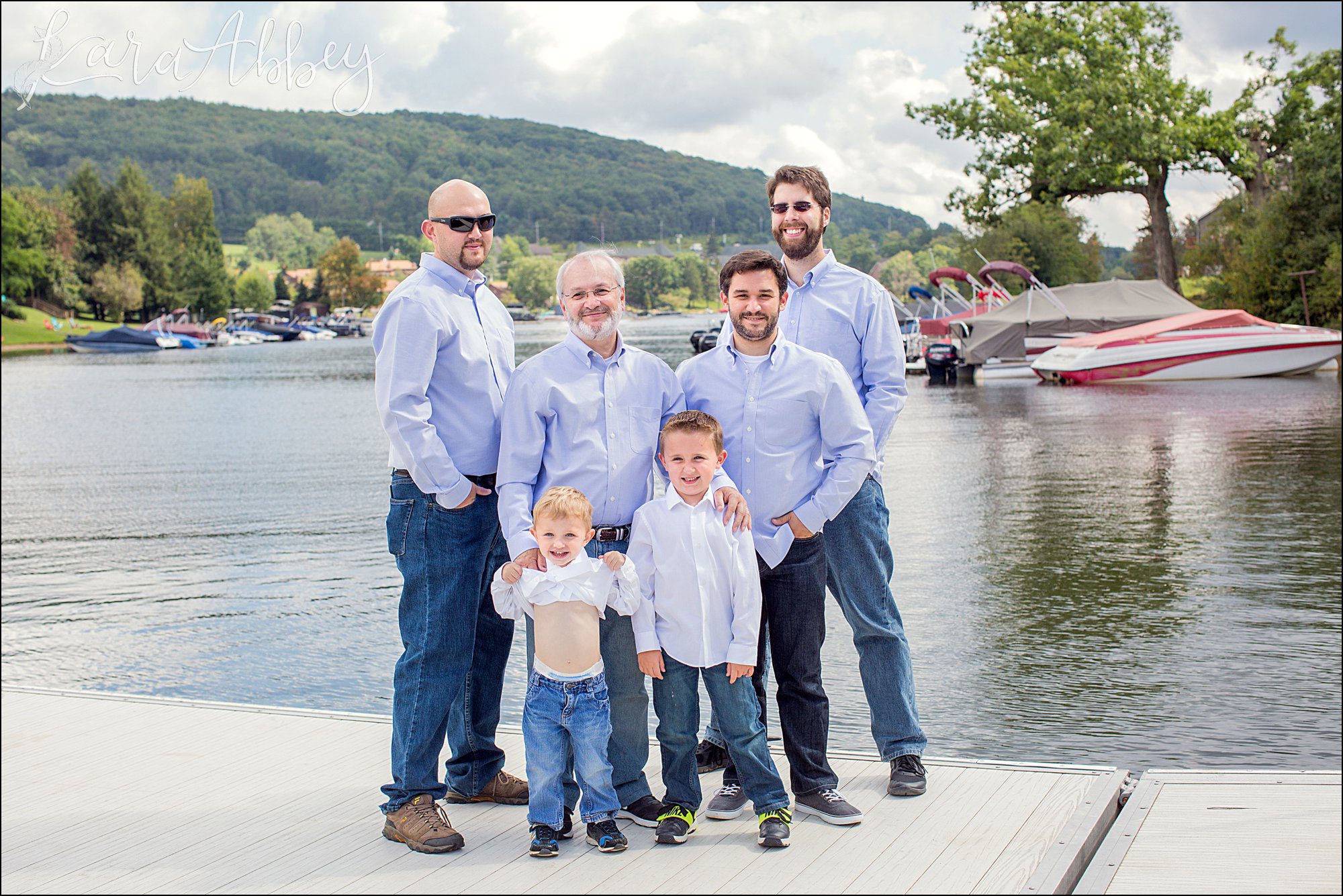 Family Portraits on the dock at Deep Creek Lake, MD