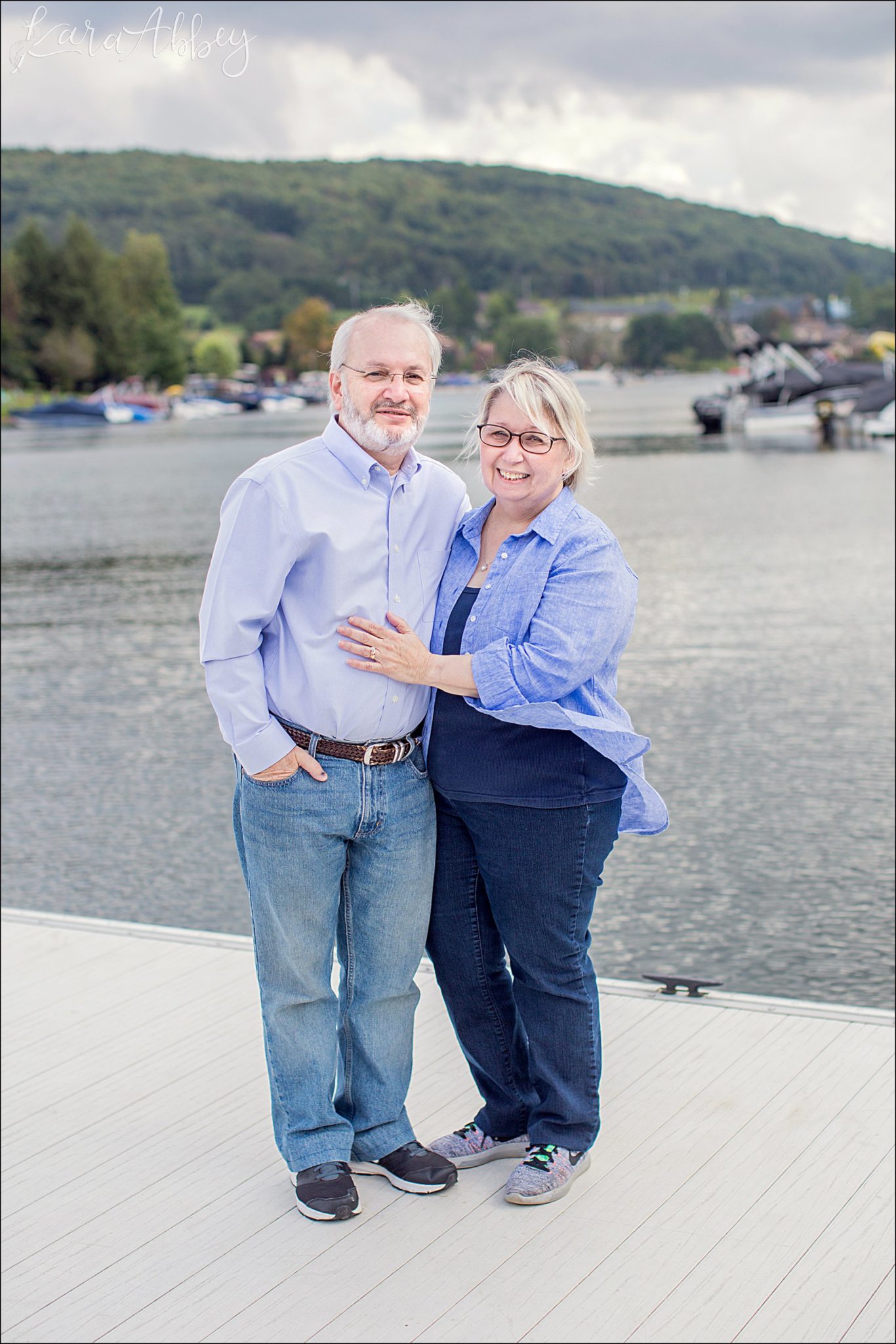 40th Anniversary Portraits on the dock at Deep Creek Lake, MD
