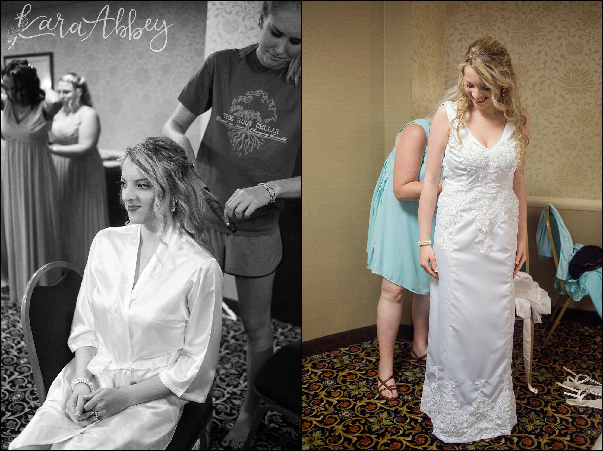 Teal Fall Backyard DIY Wedding - Bride Getting Ready - by Photographer in Irwin, PA