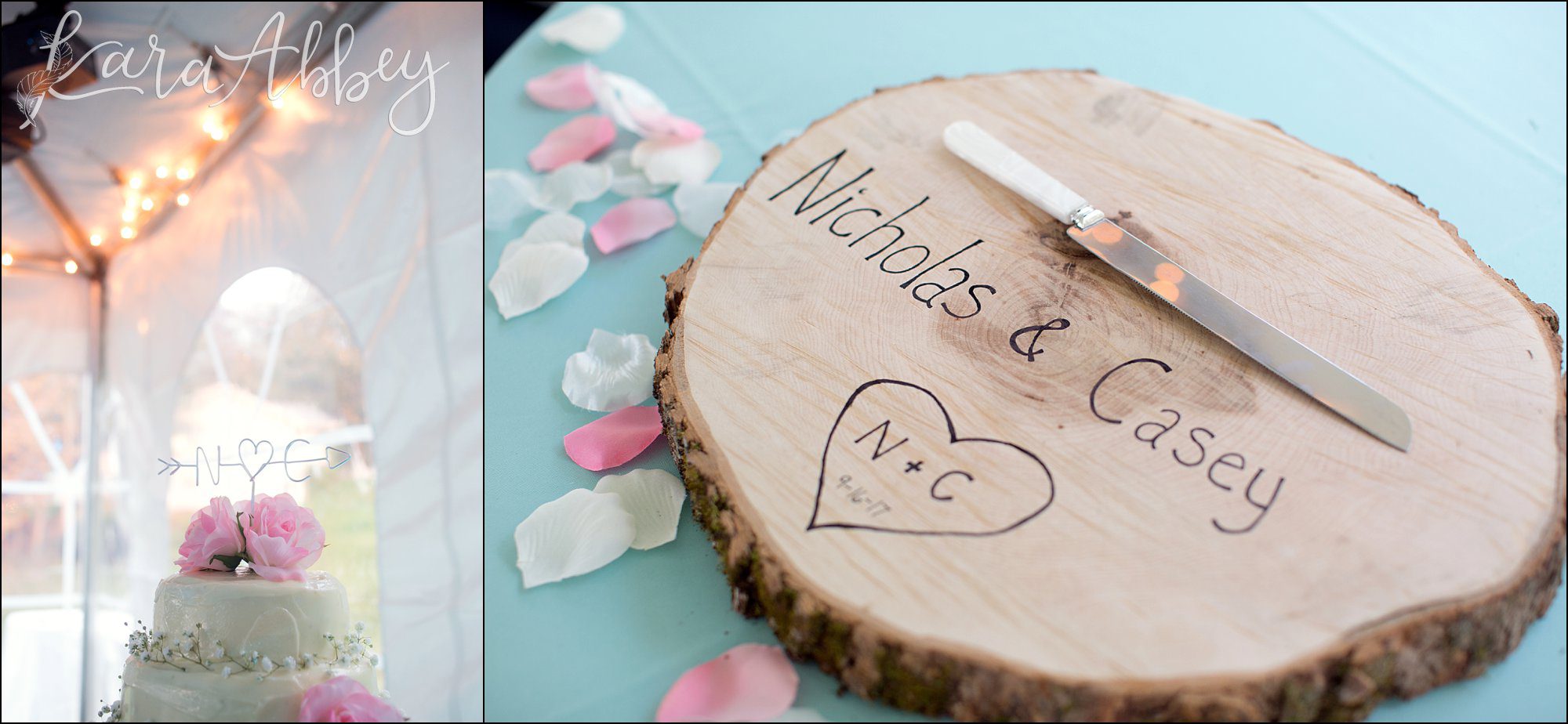 Teal Fall Backyard DIY Wedding - Reception Decor - by Photographer in Irwin, PA