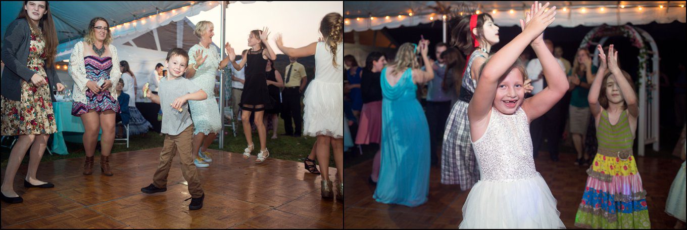 Teal Fall Backyard DIY Wedding Reception by Photographer in Irwin, PA