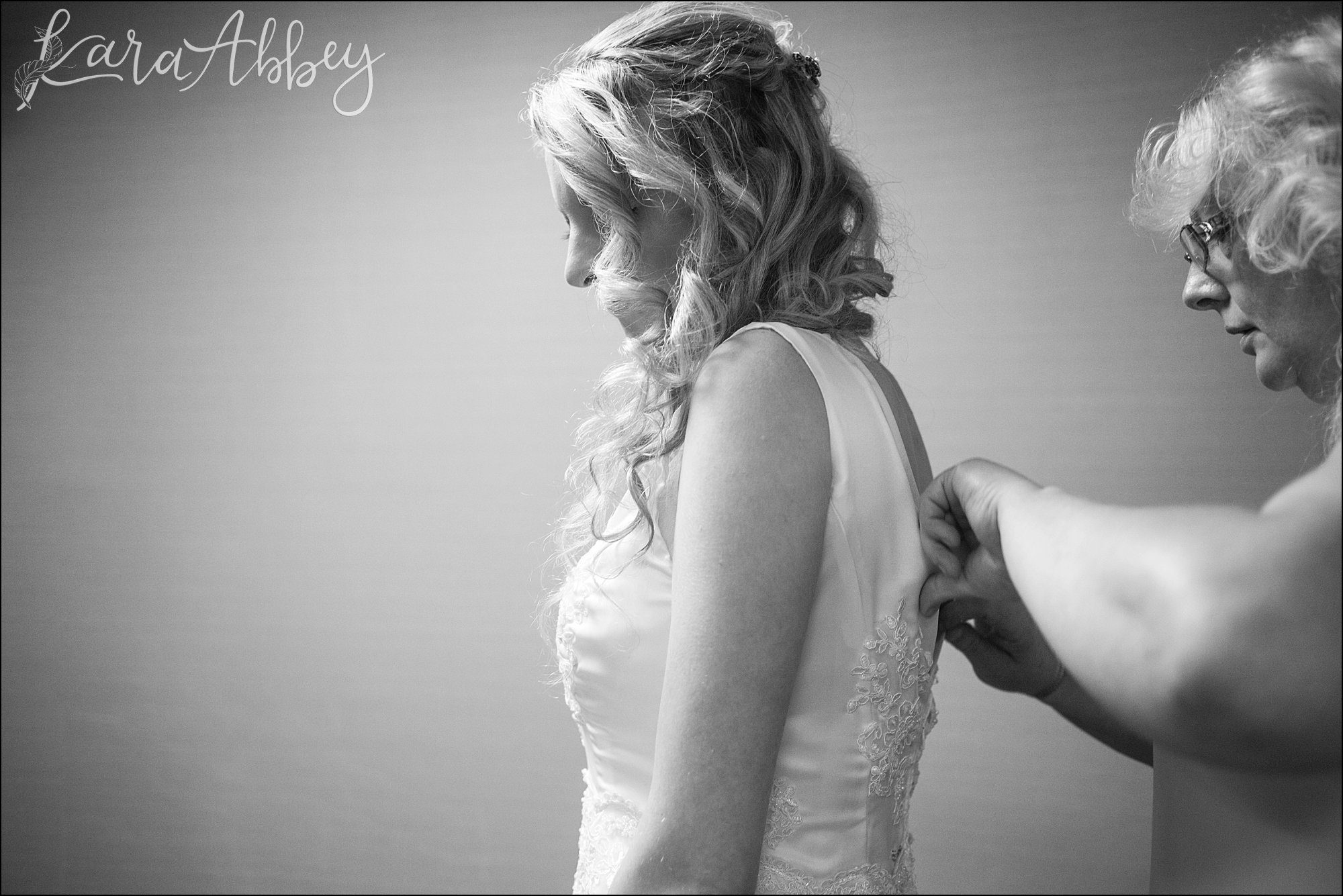 Teal Fall Backyard DIY Wedding - Bride Getting Ready - by Photographer in Irwin, PA