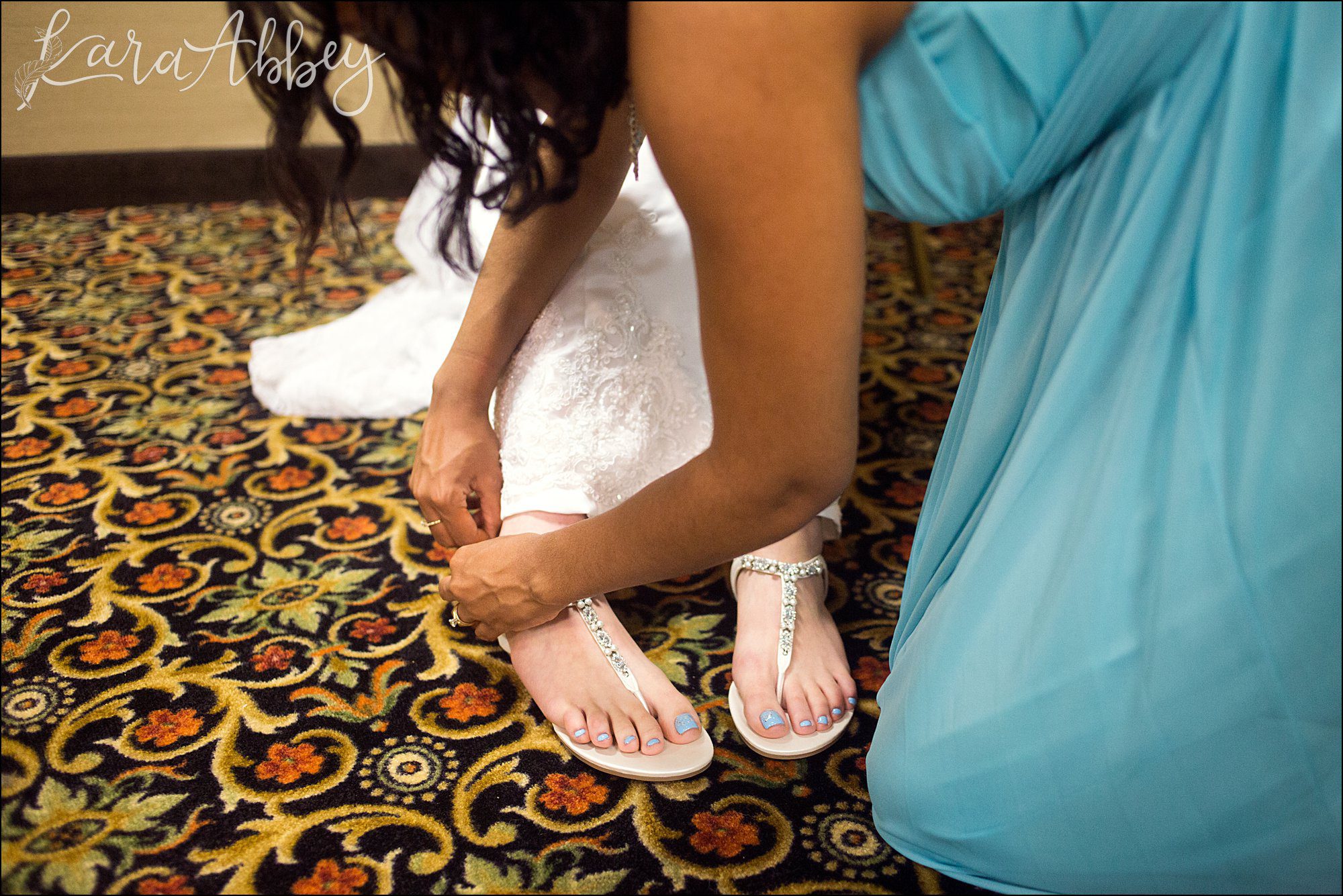 Teal Fall Backyard DIY Wedding - Bride Getting Ready - by Photographer in Irwin, PA
