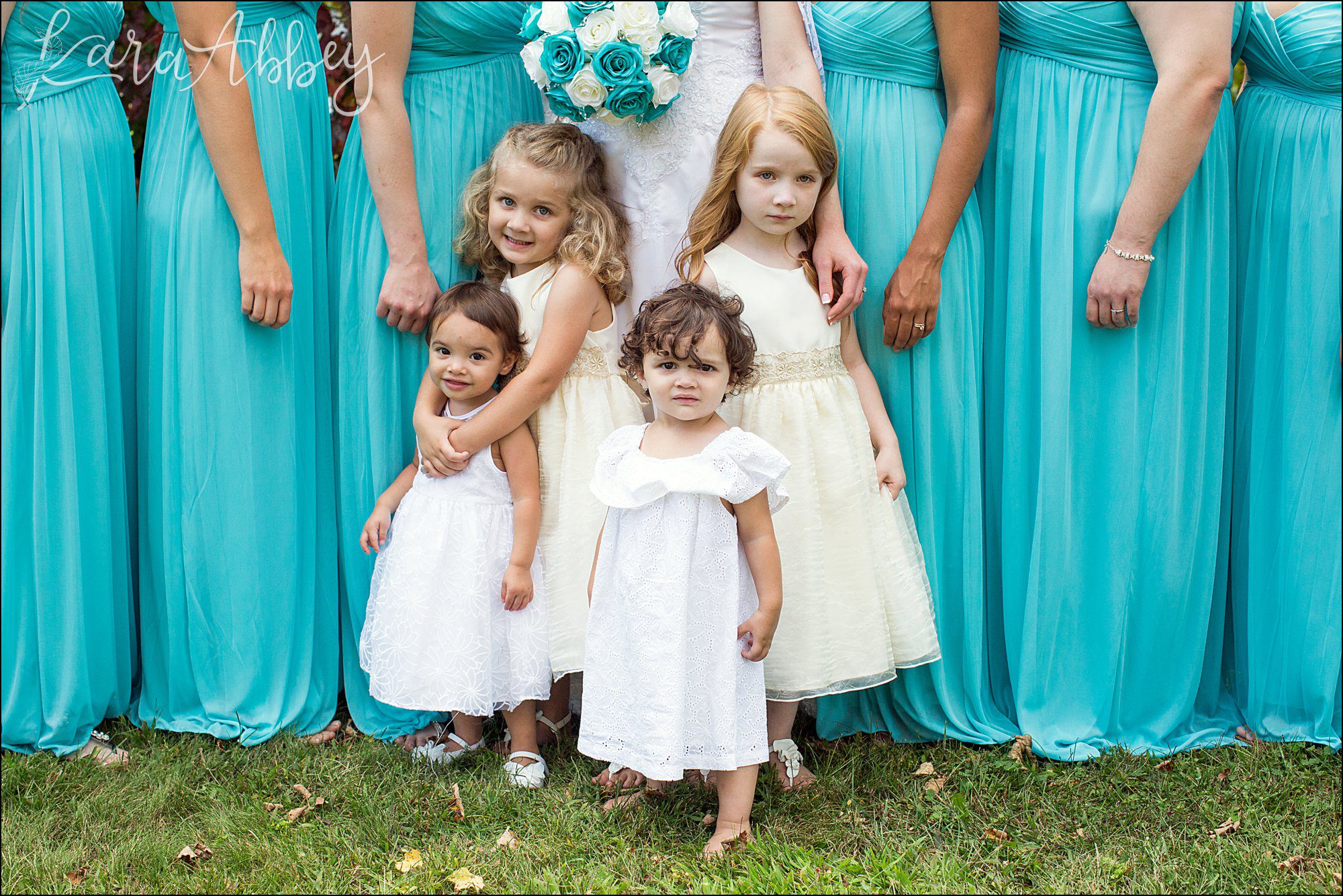 Teal Fall Backyard DIY Wedding - Bridesmaids - by Photographer in Irwin, PA