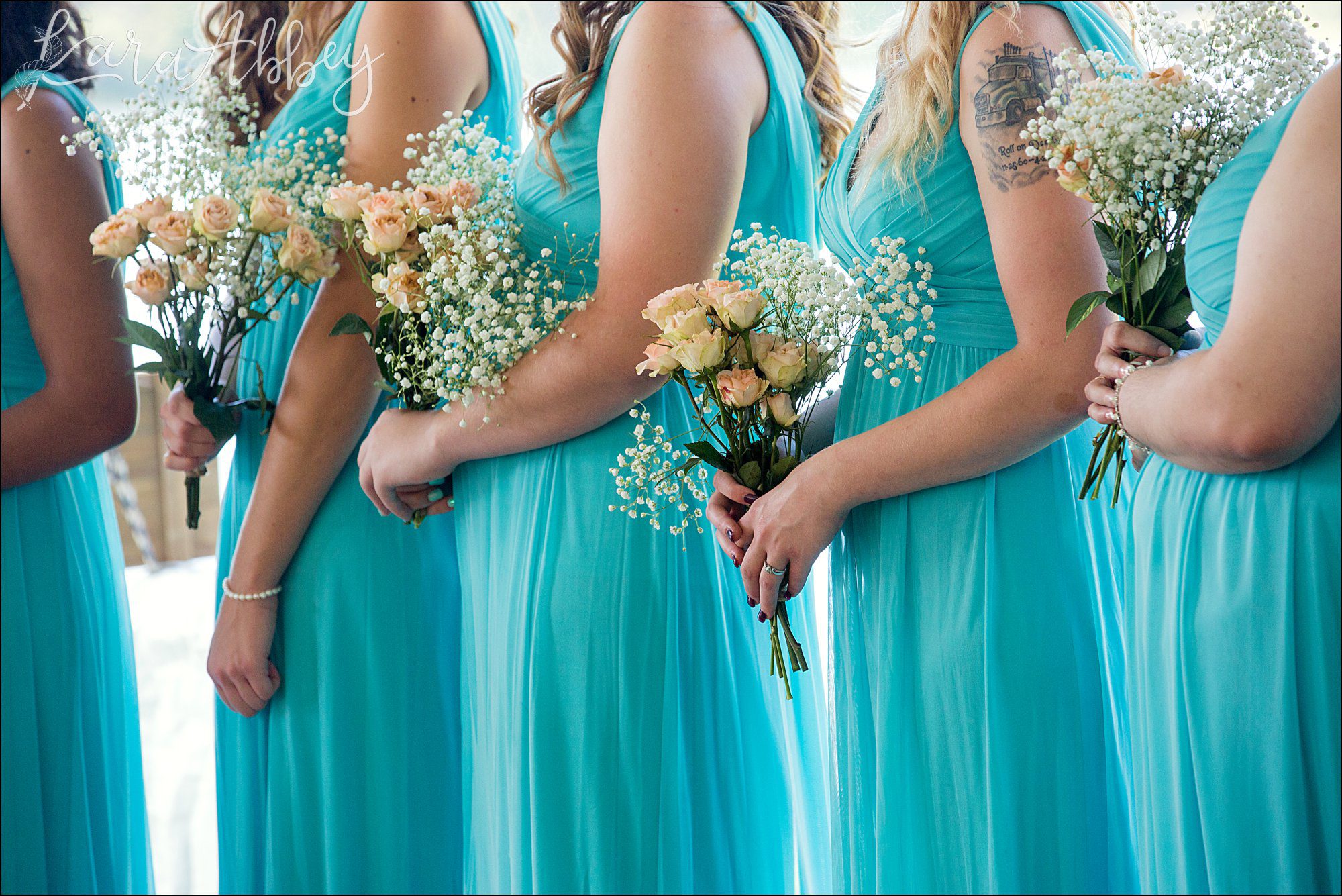 Teal Fall Backyard DIY Wedding Tent Ceremony by Photographer in Irwin, PA
