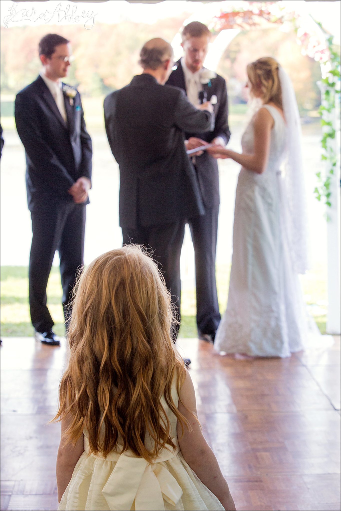 Teal Fall Backyard DIY Wedding Tent Ceremony by Photographer in Irwin, PA
