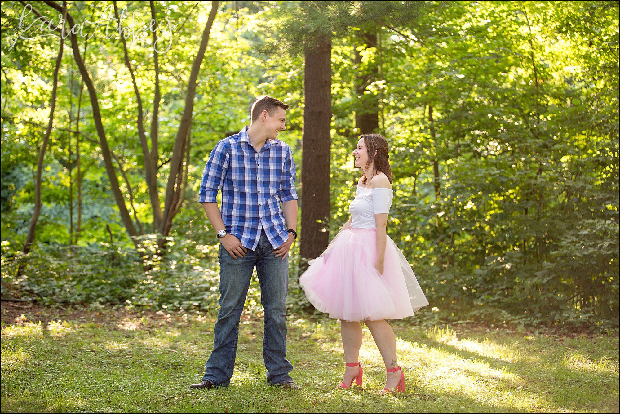 Head Over Heels in Love Summer Engagement Photography at White Oak Park in Irwin, PA
