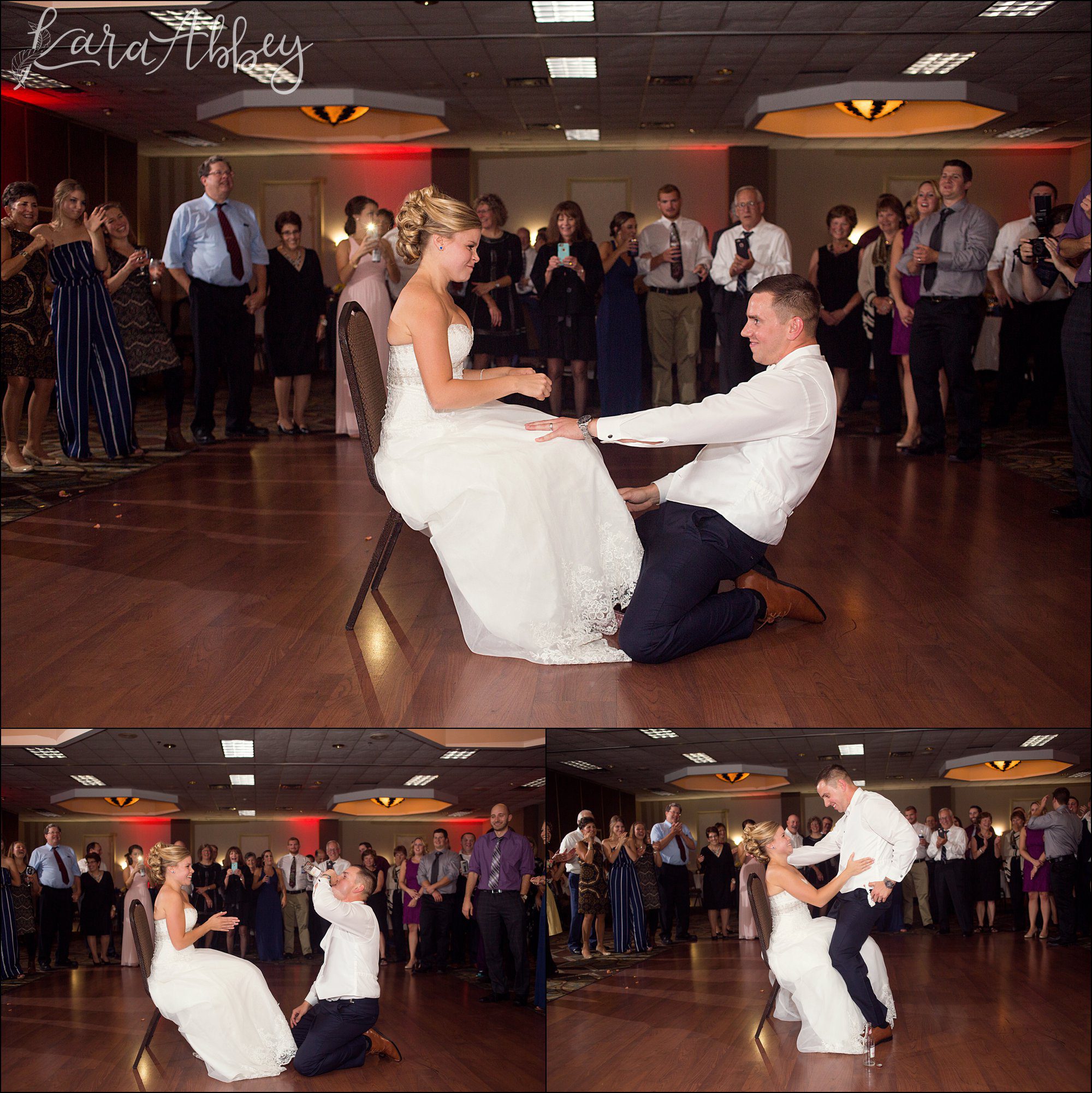Navy Fall Reception at Holiday Inn in Binghamton, NY - Garter Removal