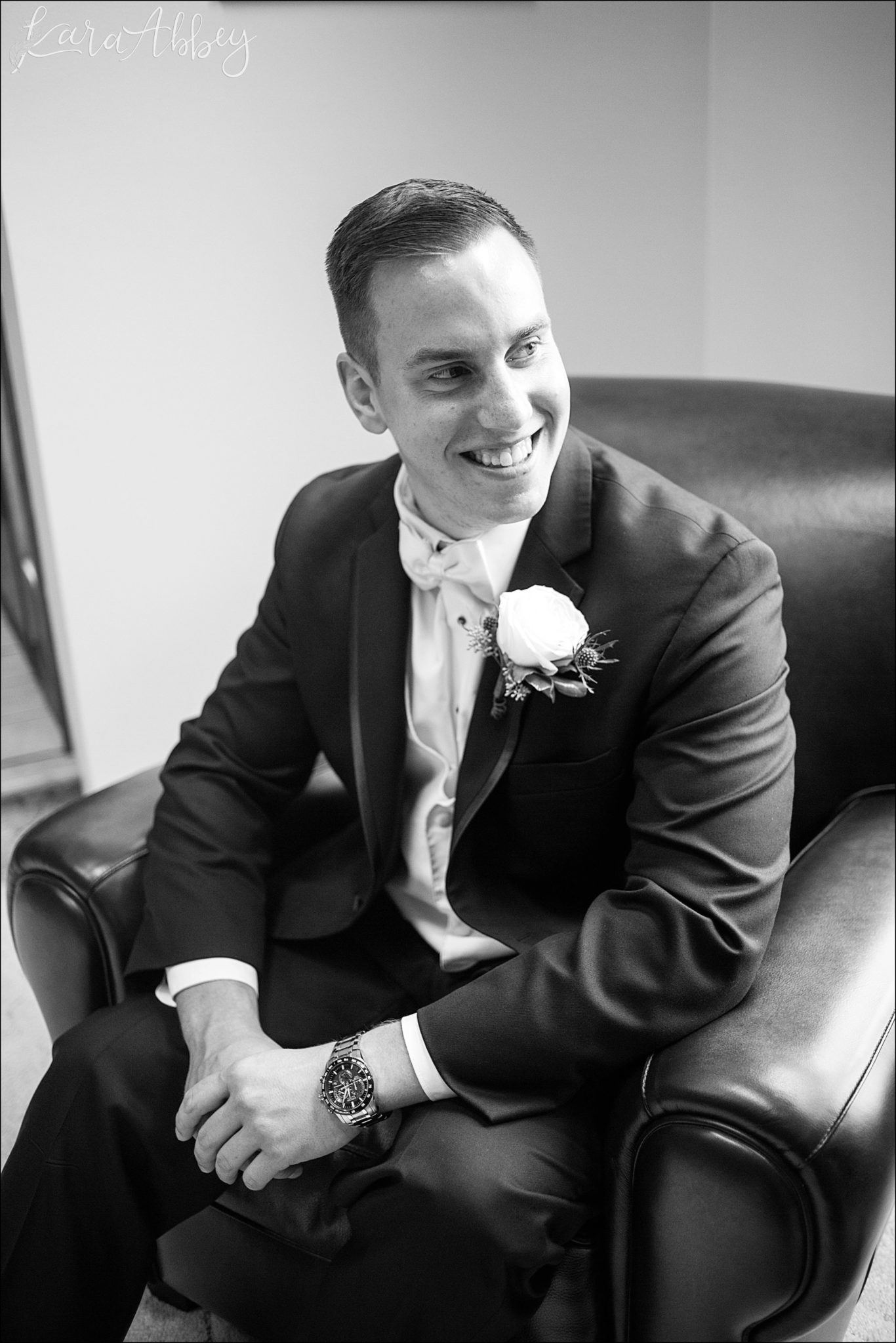 Groom Portrait Navy Fall Wedding