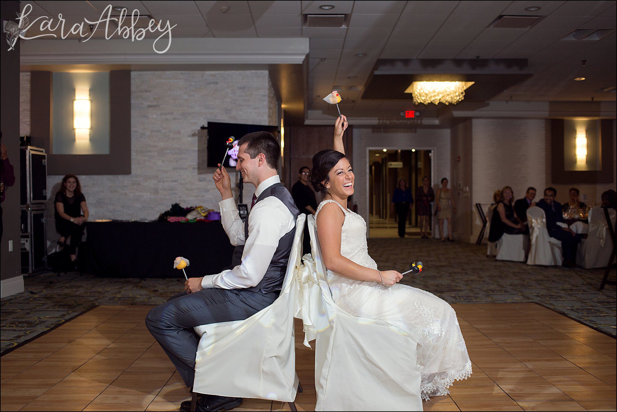 Newlywed Game at Fall Wedding Reception
