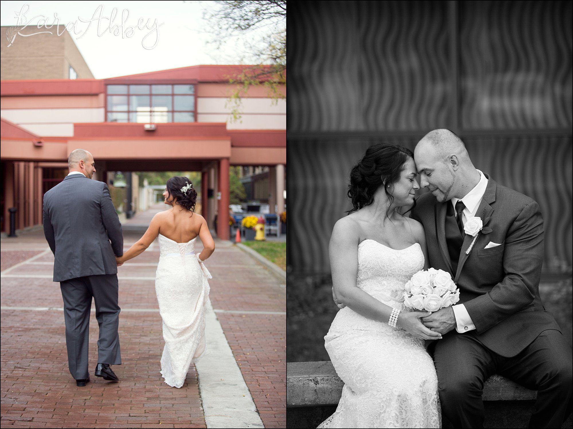 Bride & Groom Portrait after Wedding Ceremony by Irwin, PA Photographer