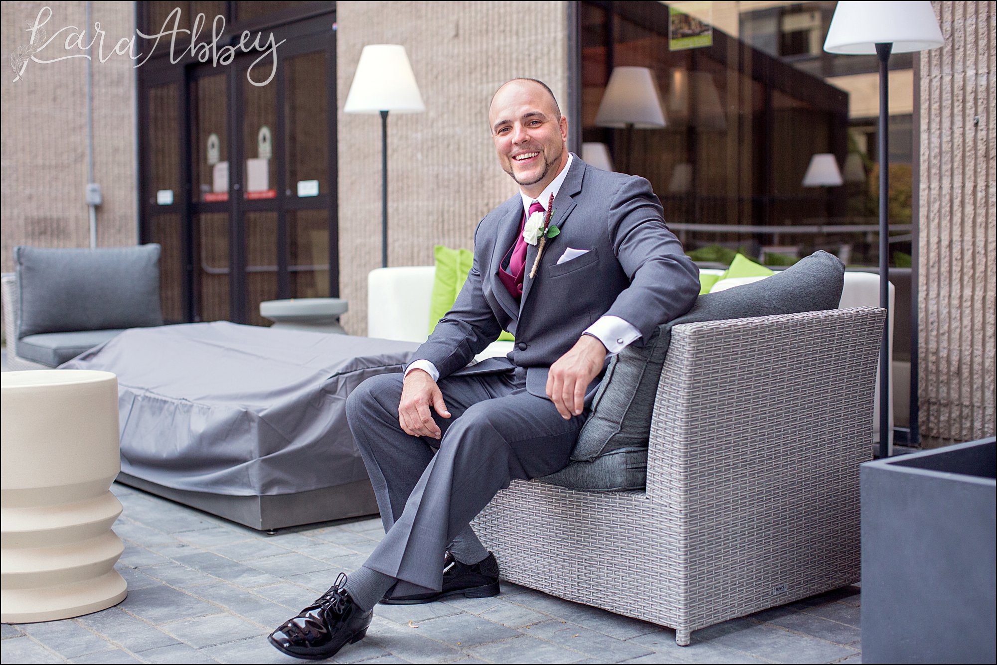 Groom Portrait - Burgundy Fall Wedding