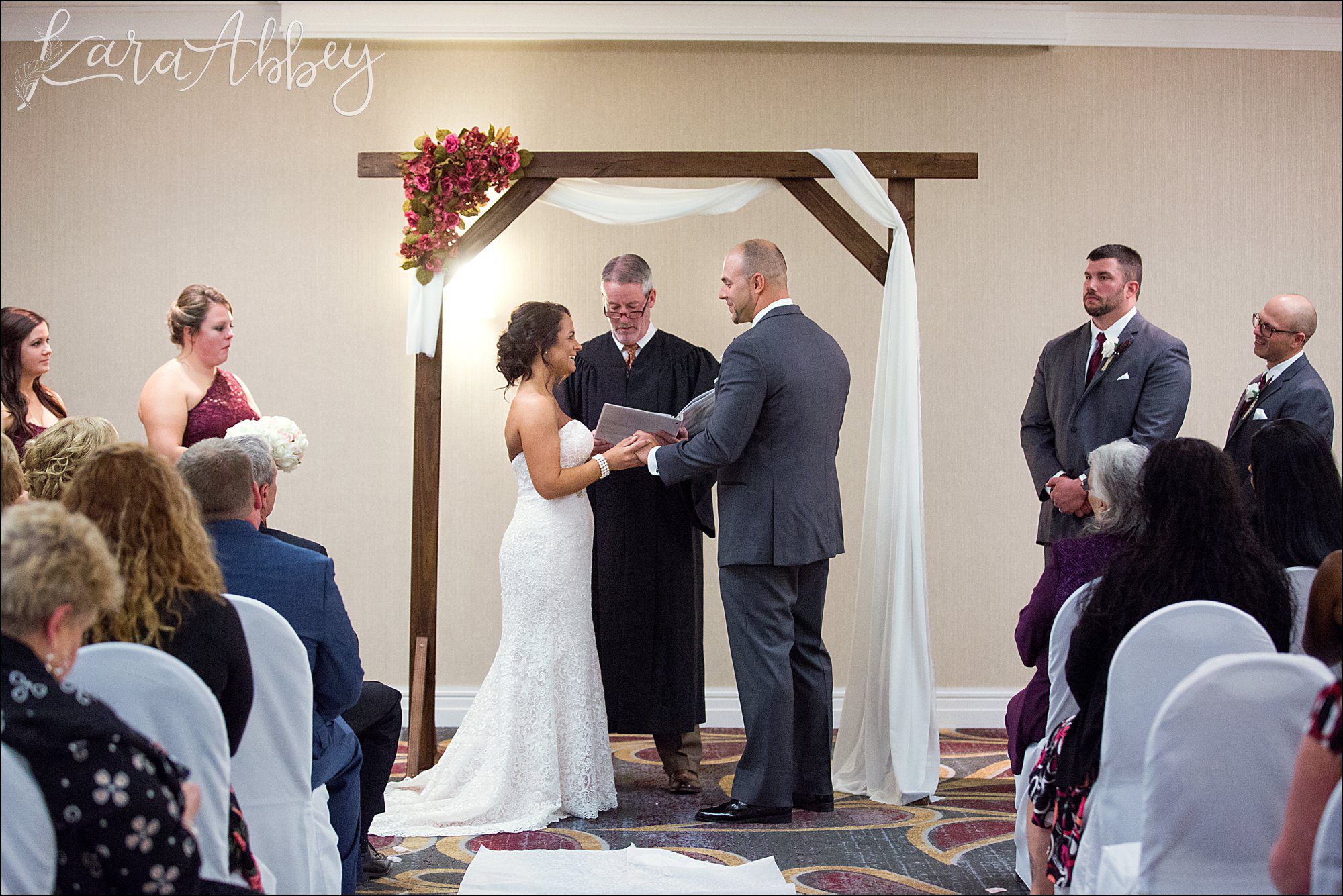 Hotel Wedding Ceremony by Irwin, PA Wedding Photographer