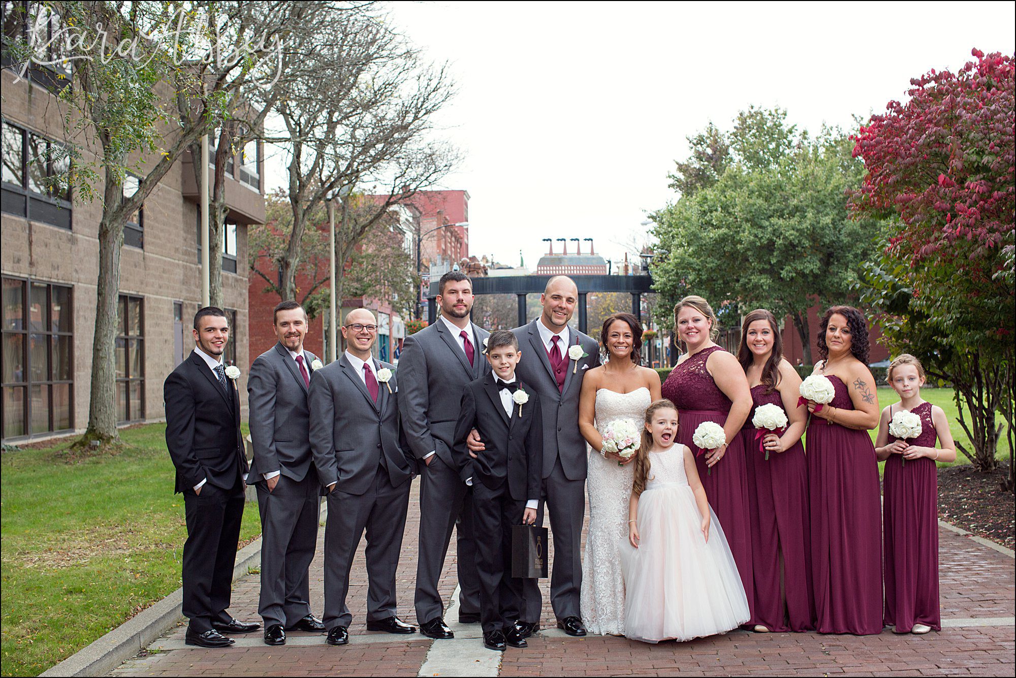 Bridal Party Portrait after Wedding Ceremony by Irwin, PA Photographer