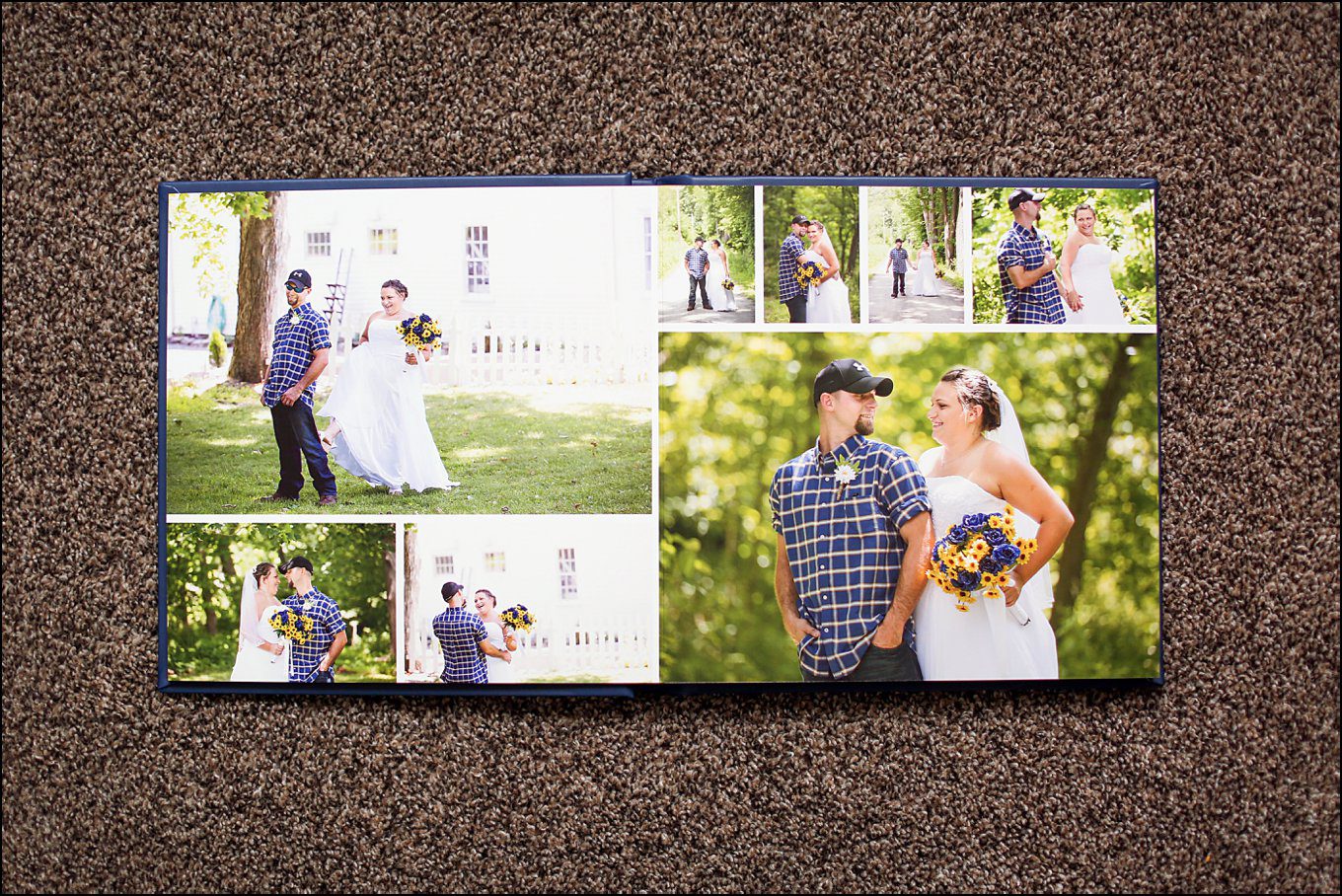 Beautiful Leather Layfalt Professional Wedding Album by Irwin, PA Photographer