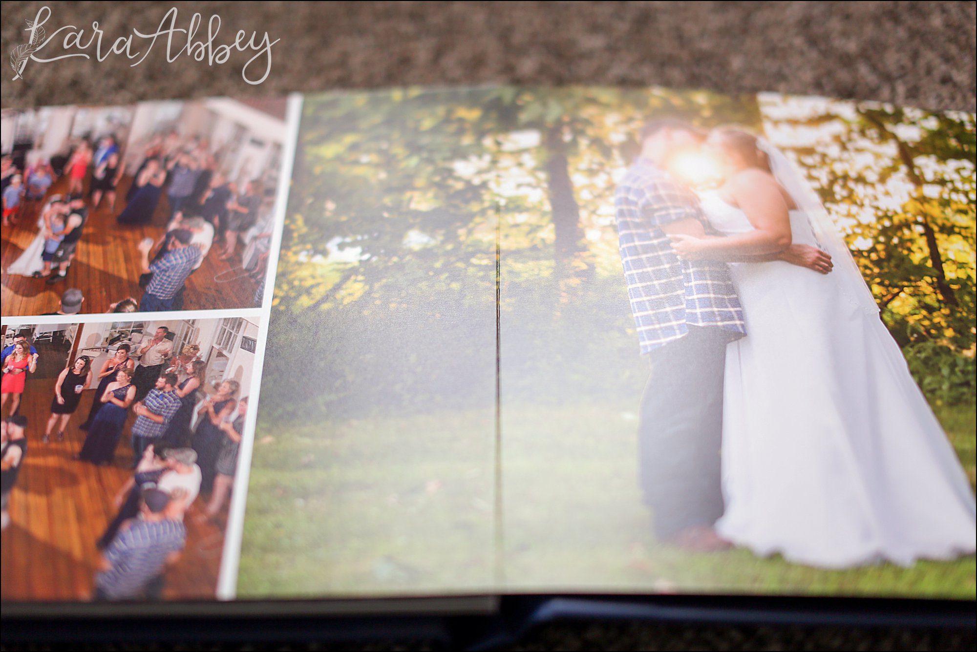 Beautiful Leather Layfalt Professional Wedding Album by Irwin, PA Photographer
