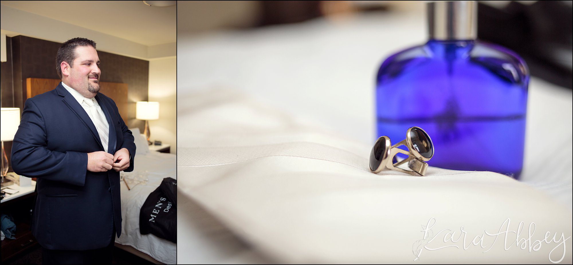 Winter Rose Gold DoubleTree Hotel Wedding in Downtown Pittsburgh, PA - Getting Ready
