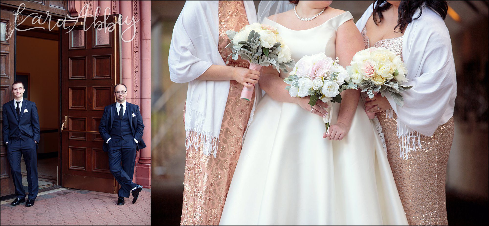 Winter Rose Gold DoubleTree Hotel Wedding in Downtown Pittsburgh, PA - Bridal Portraits