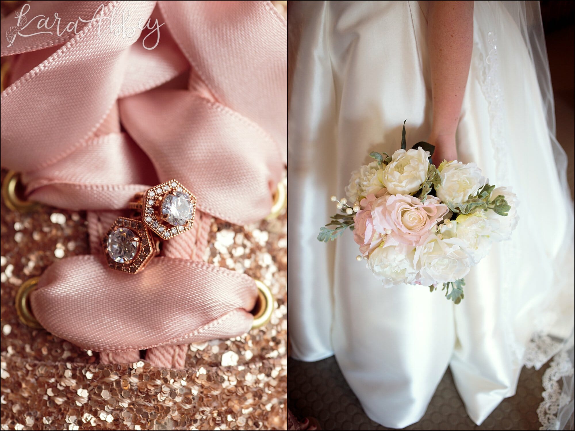 Winter Rose Gold Doubletree Hotel Downtown Pittsburgh PA Wedding