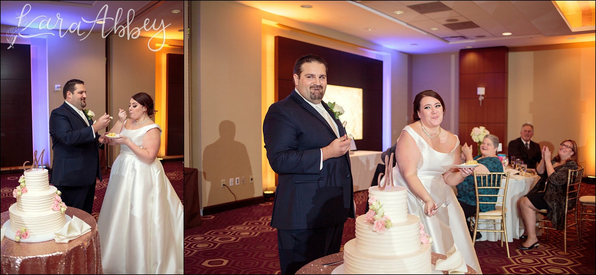 Winter Rose Gold Doubletree Hotel Downtown Pittsburgh PA Wedding