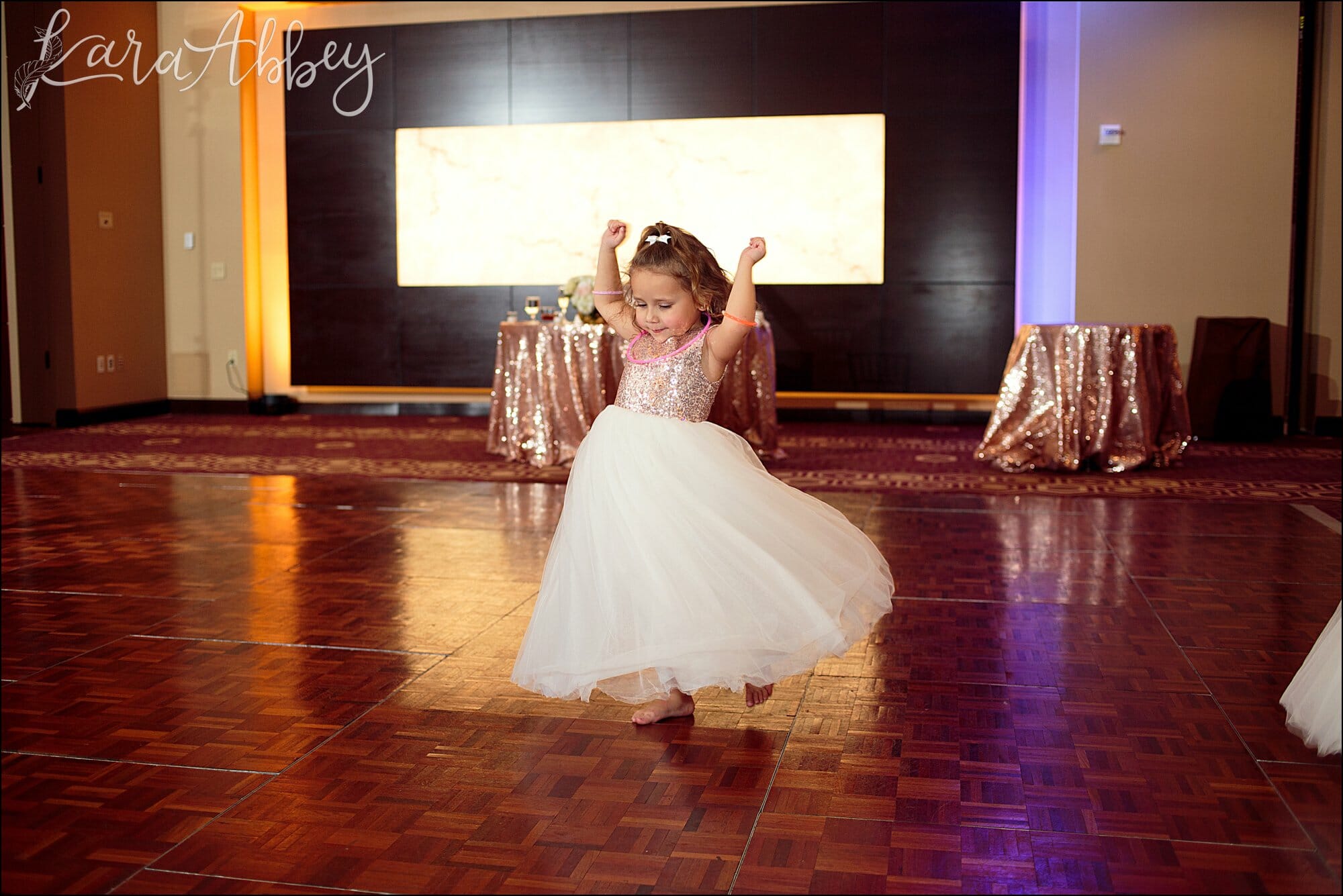 Winter Rose Gold Doubletree Hotel Downtown Pittsburgh PA Wedding