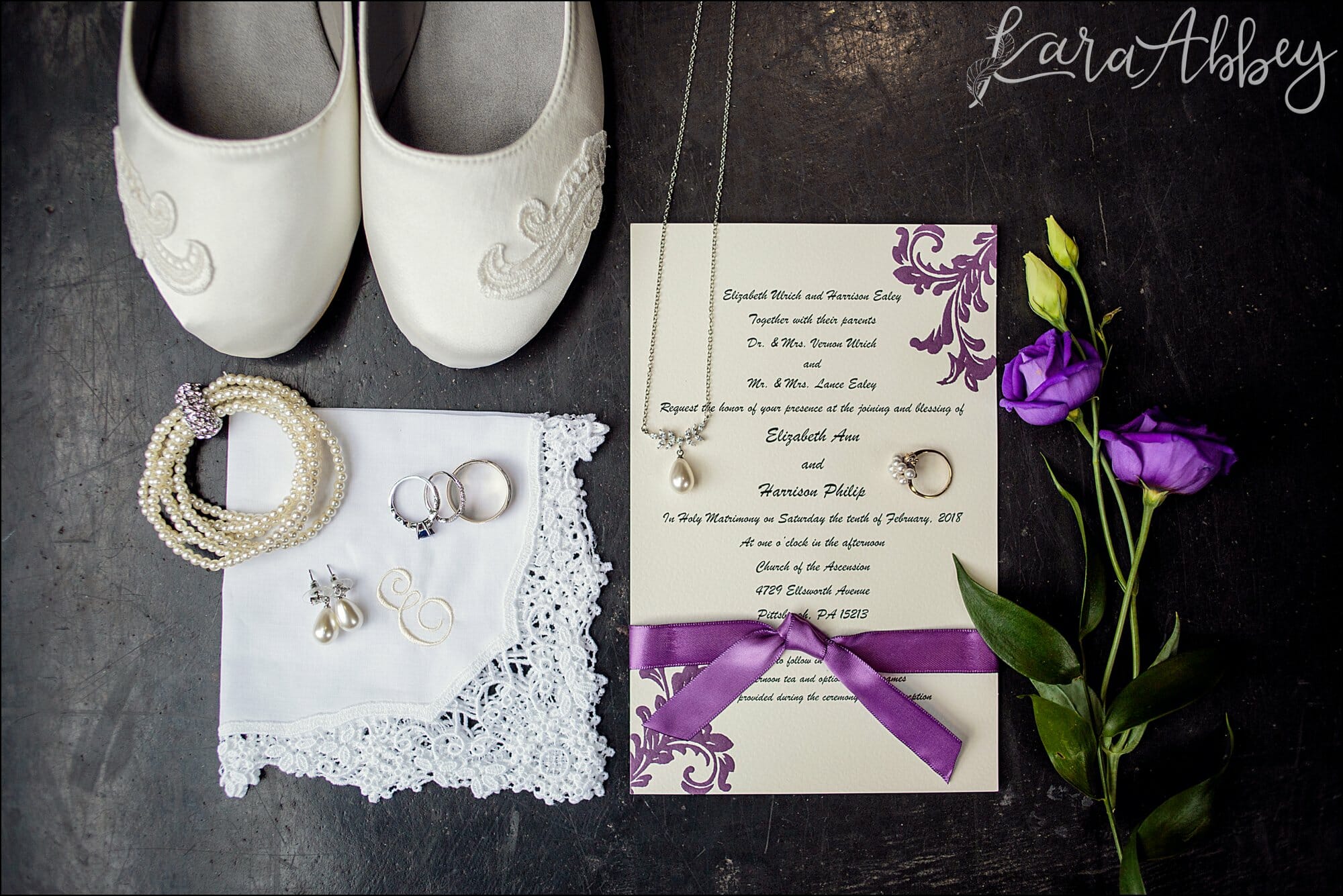 Ultra Violet Winter Wedding at Church of the Ascension in Pittsburgh, PA