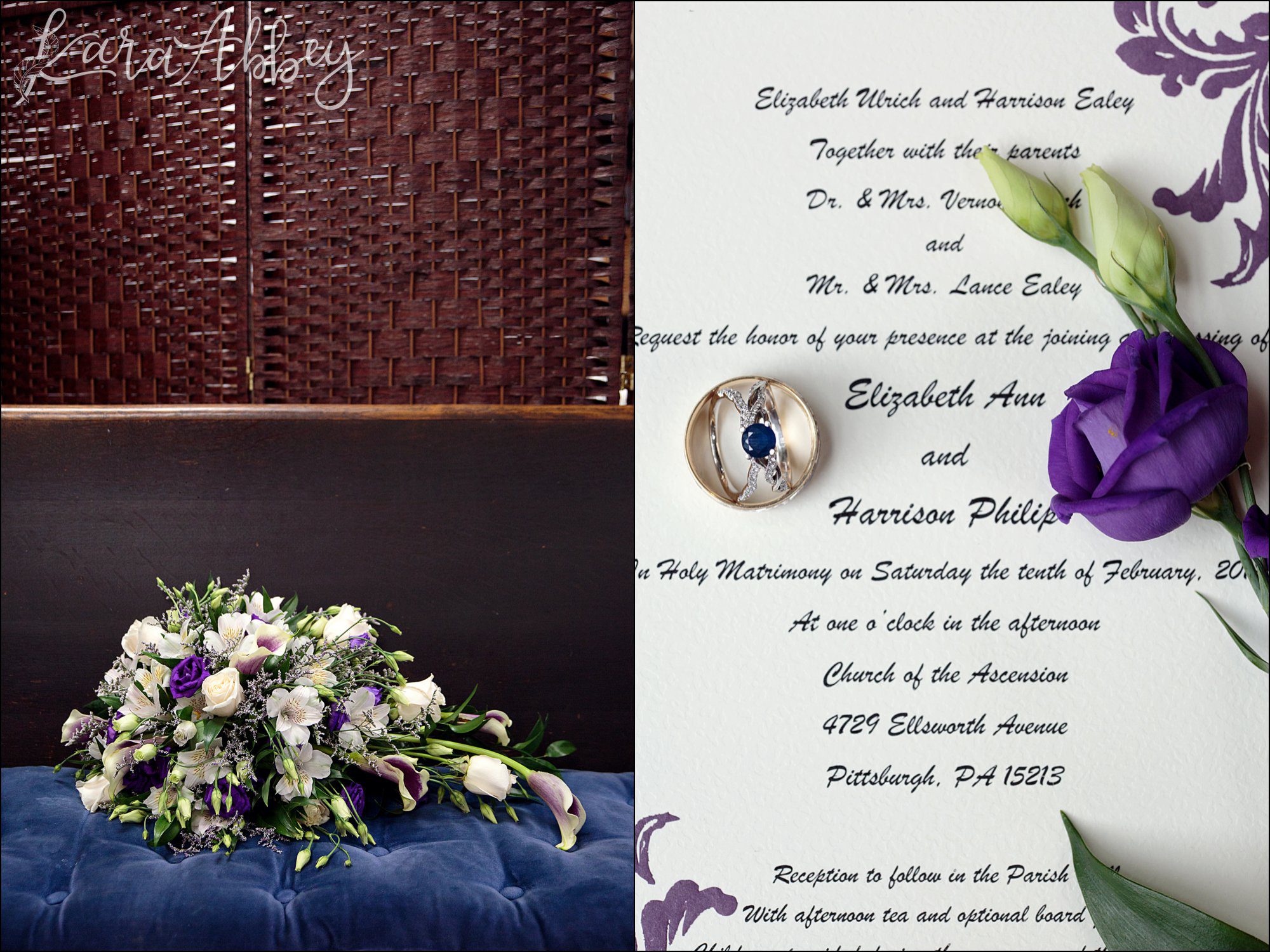 Ultra Violet Winter Wedding at Church of the Ascension in Pittsburgh, PA