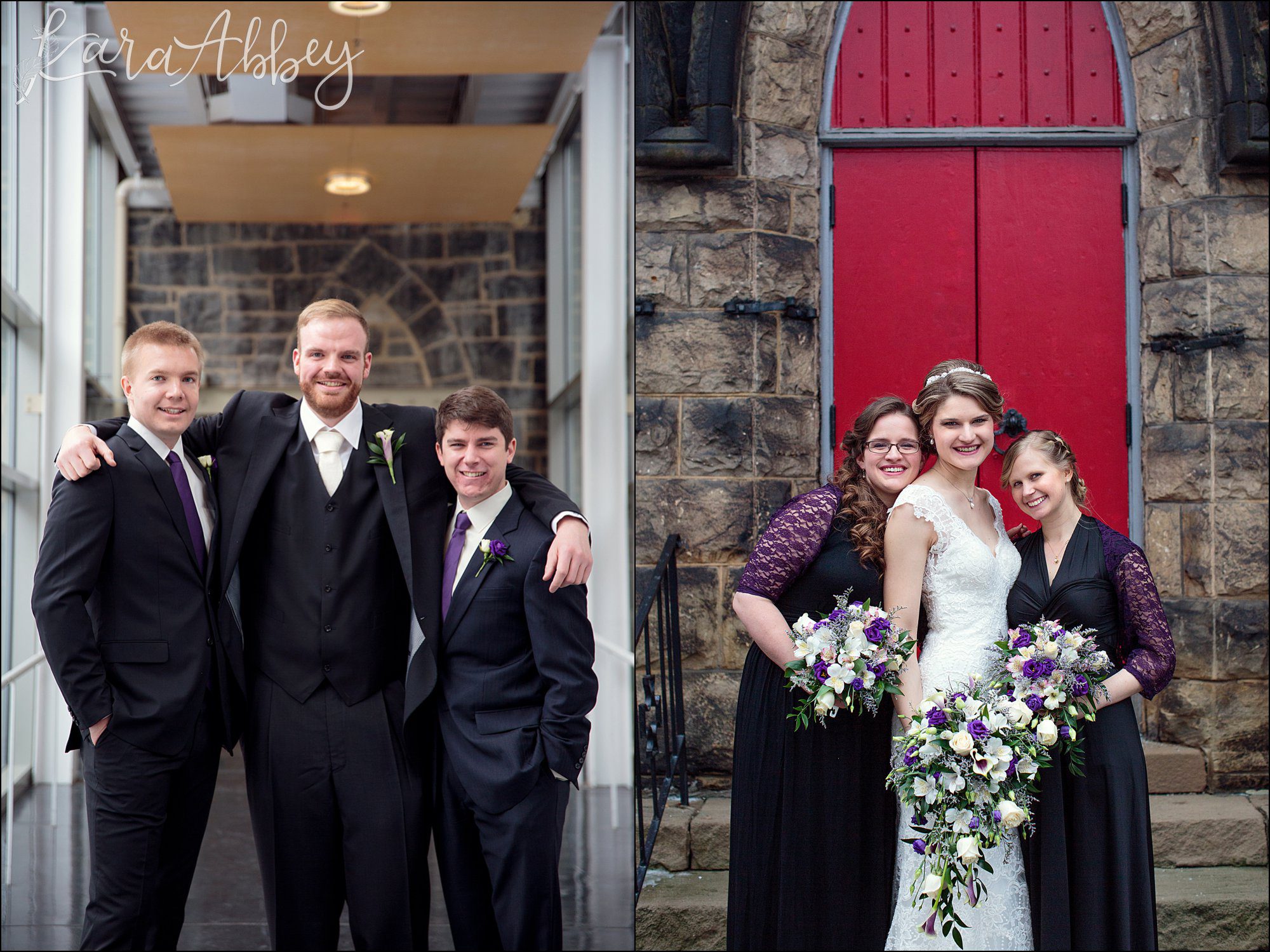 Ultra Violet Winter Wedding at Church of the Ascension in Pittsburgh, PA