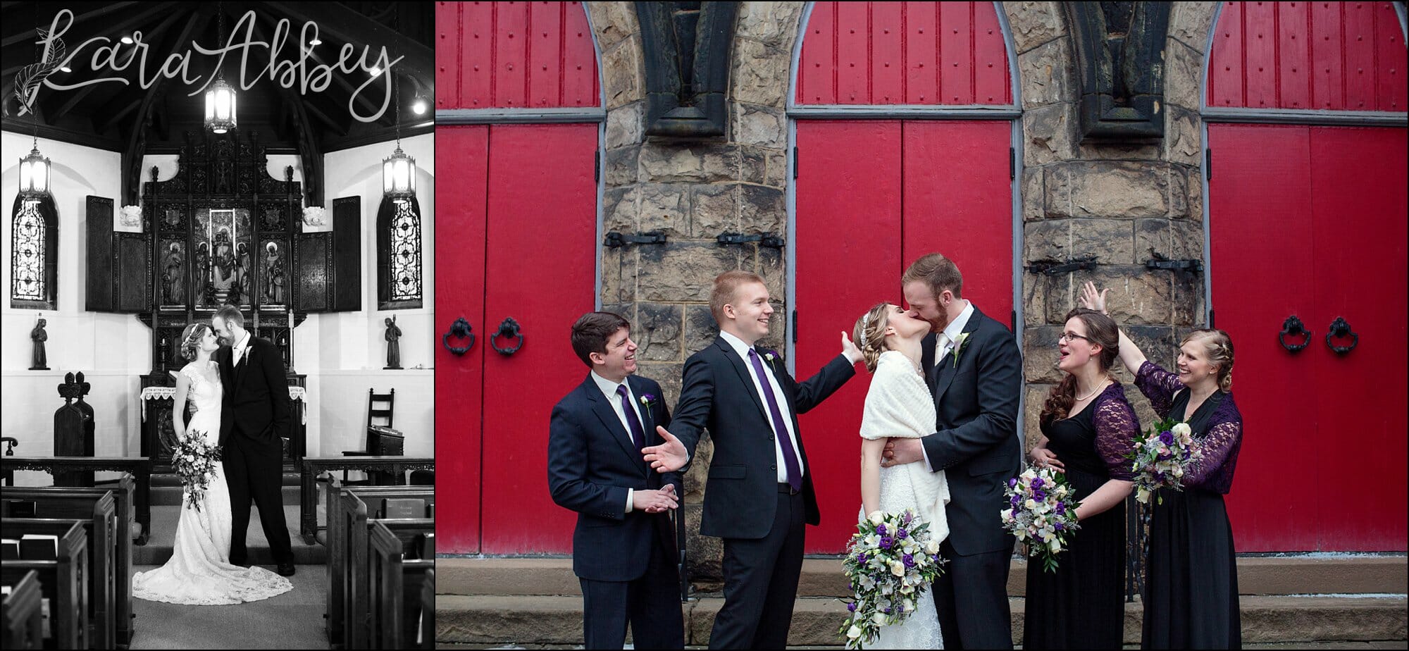 Ultra Violet Winter Wedding at Church of the Ascension in Pittsburgh, PA