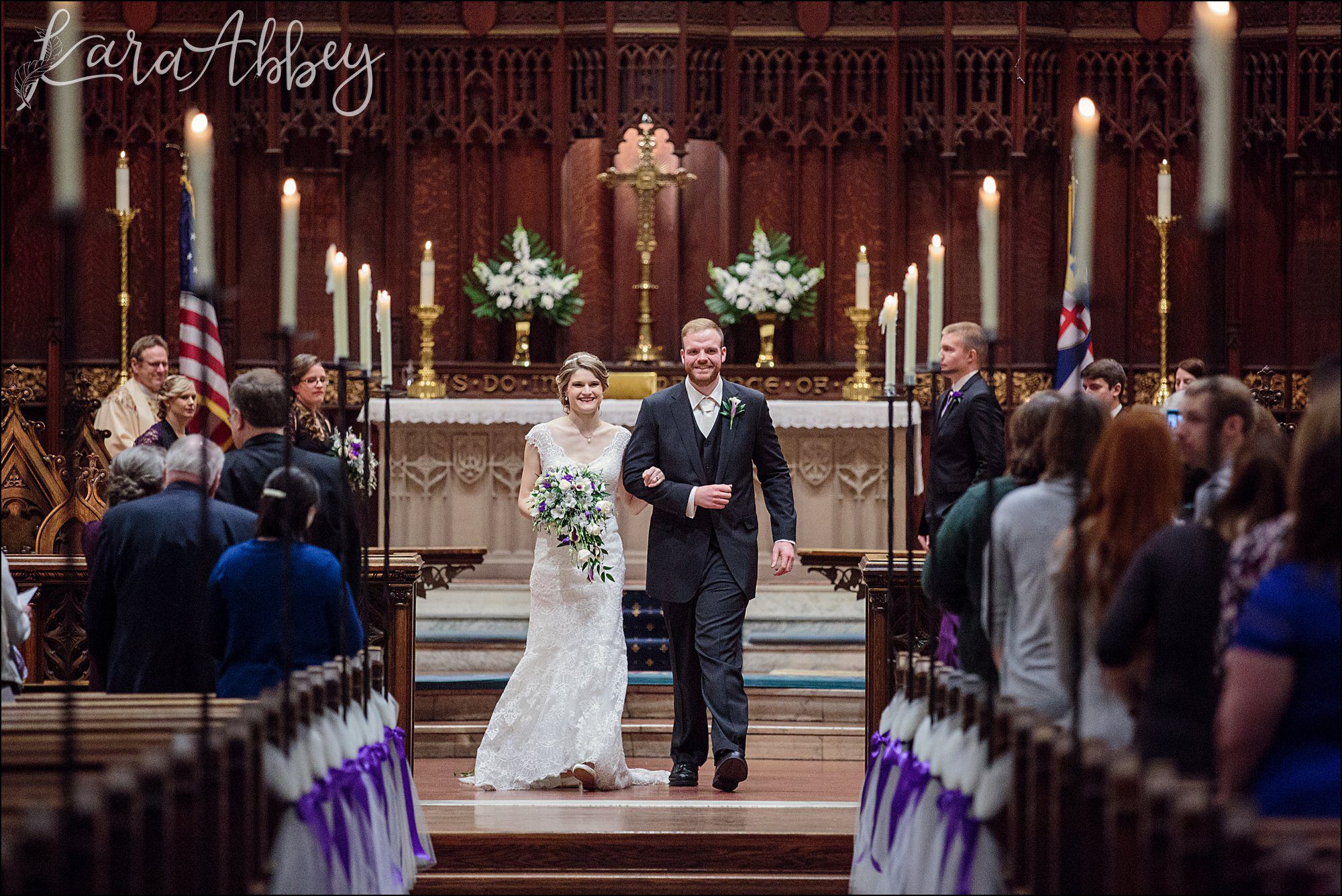 Ultra Violet Winter Wedding at Church of the Ascension in Pittsburgh, PA