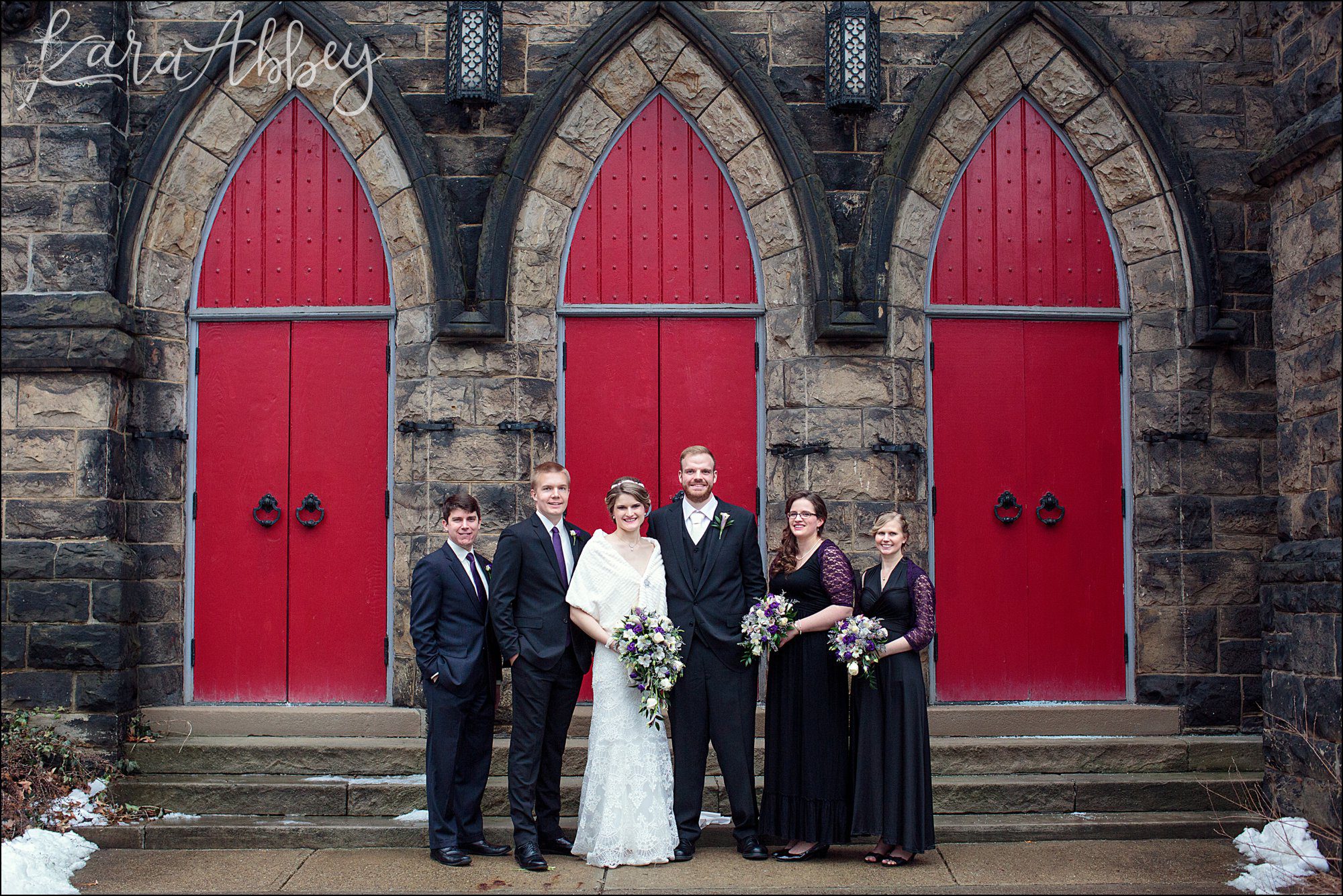 Ultra Violet Winter Wedding at Church of the Ascension in Pittsburgh, PA