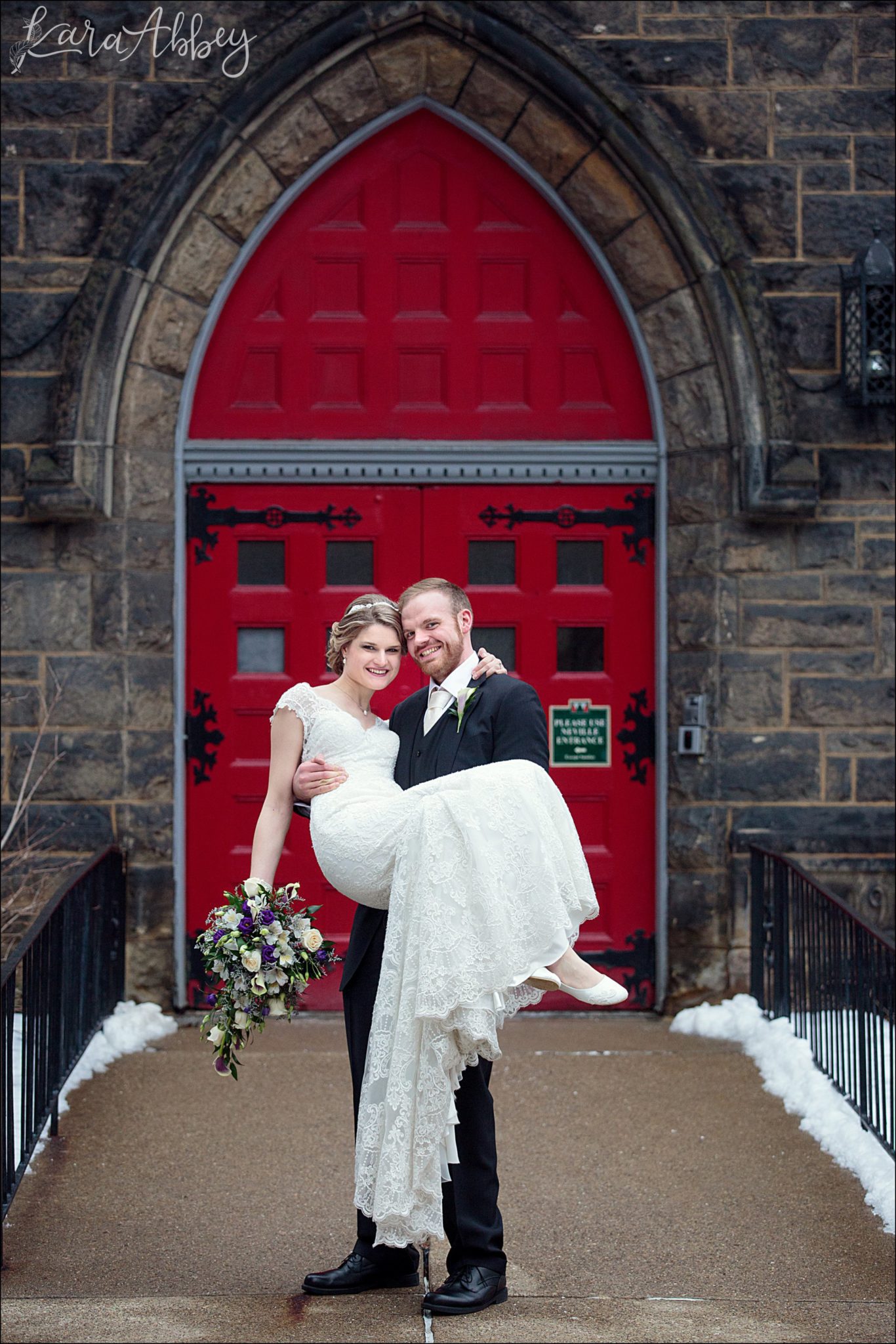 Ultra Violet Winter Wedding at Church of the Ascension in Pittsburgh, PA